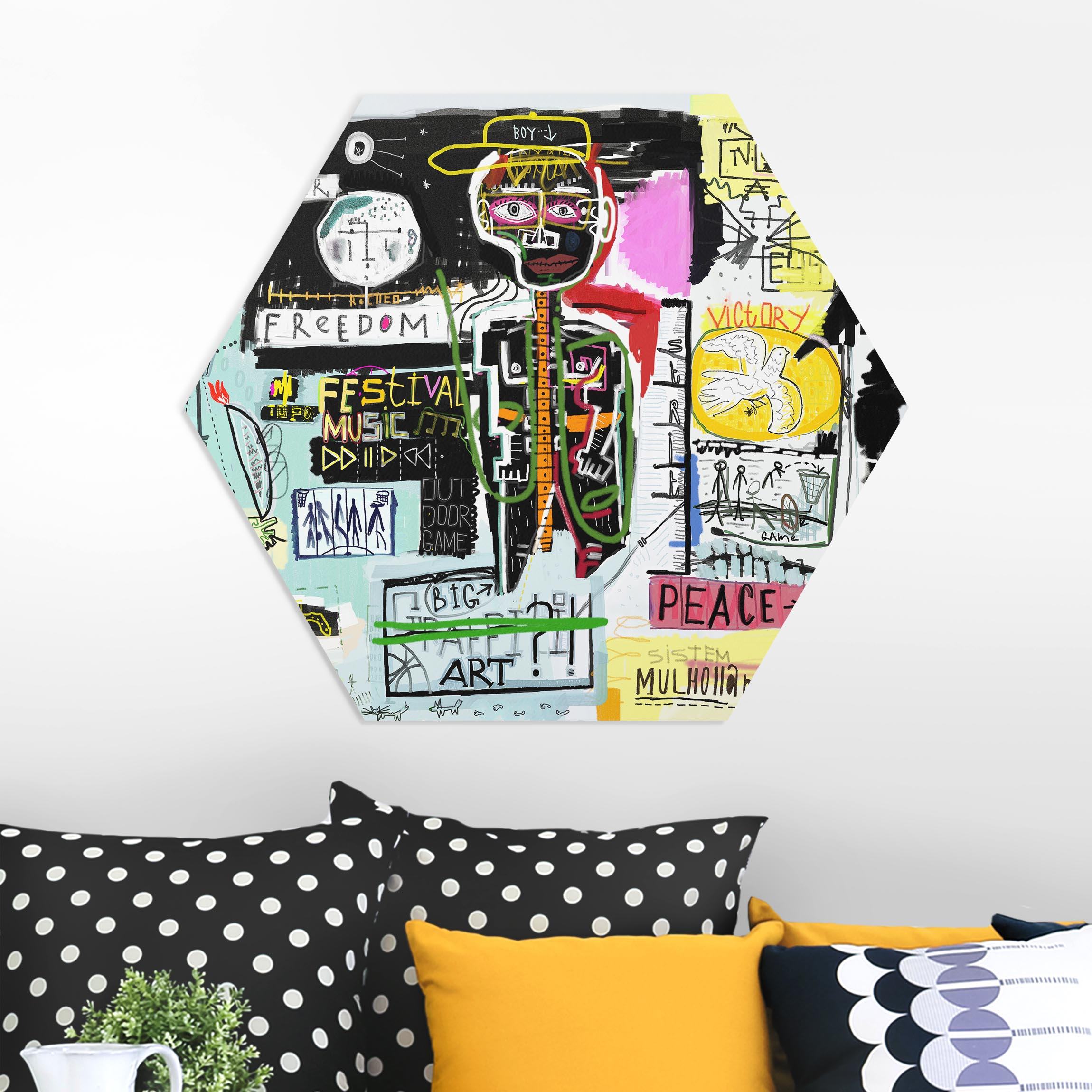 Hexagon-Forexbild Abstract Graffiti Art