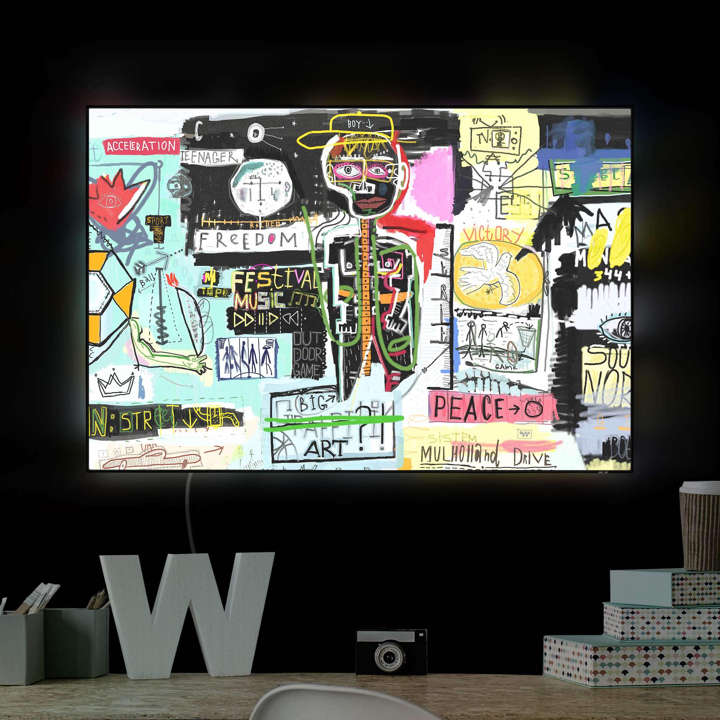 LED-Wechselbild Abstract Graffiti Art