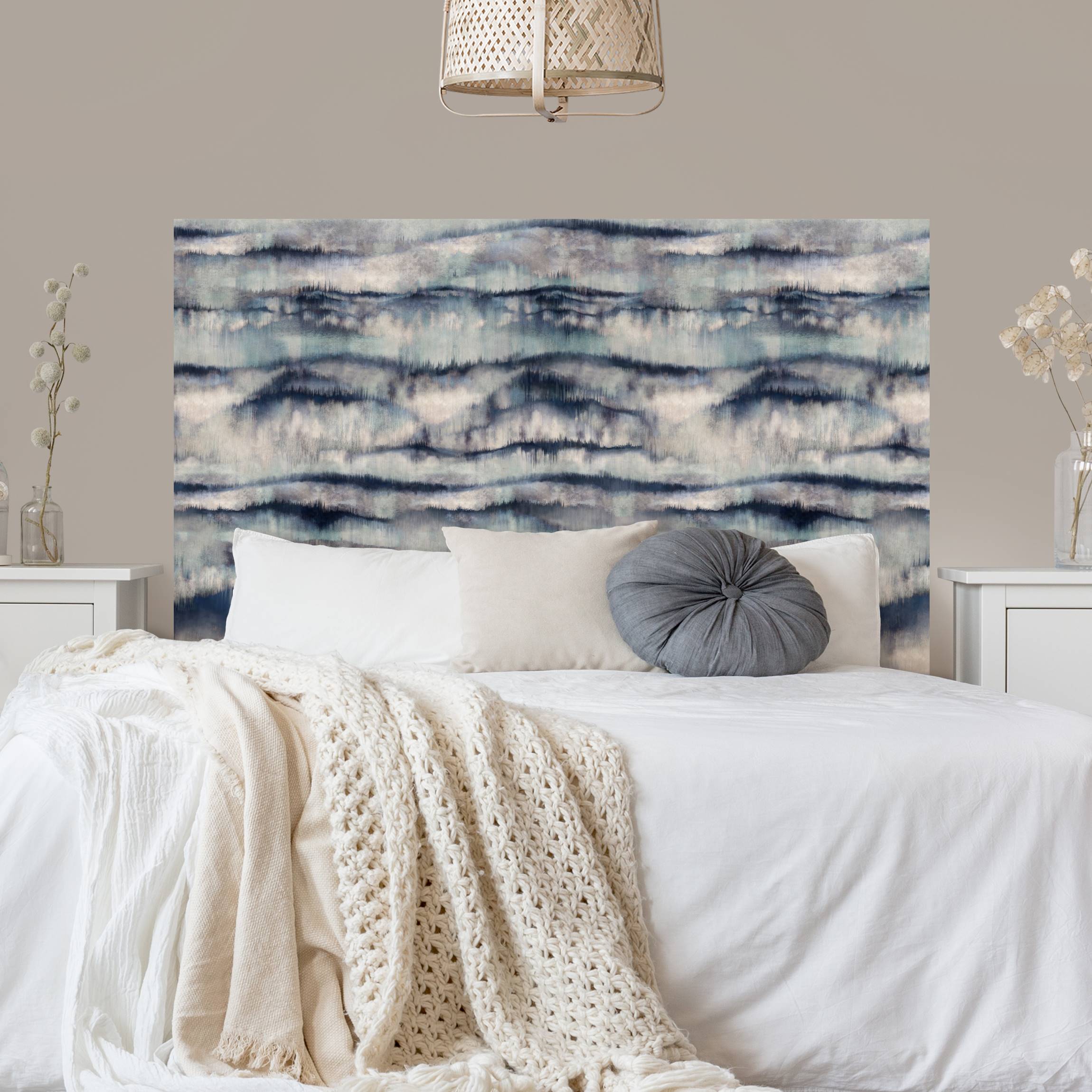 Kopfteil Bett Abstrakte Aquarell Berge