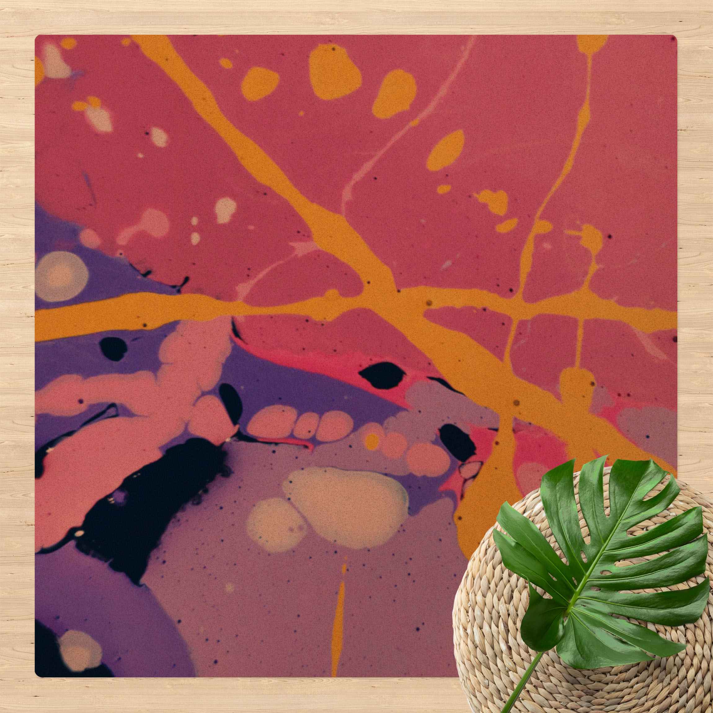 Kork-Teppich Abstrakte Farblandschaft