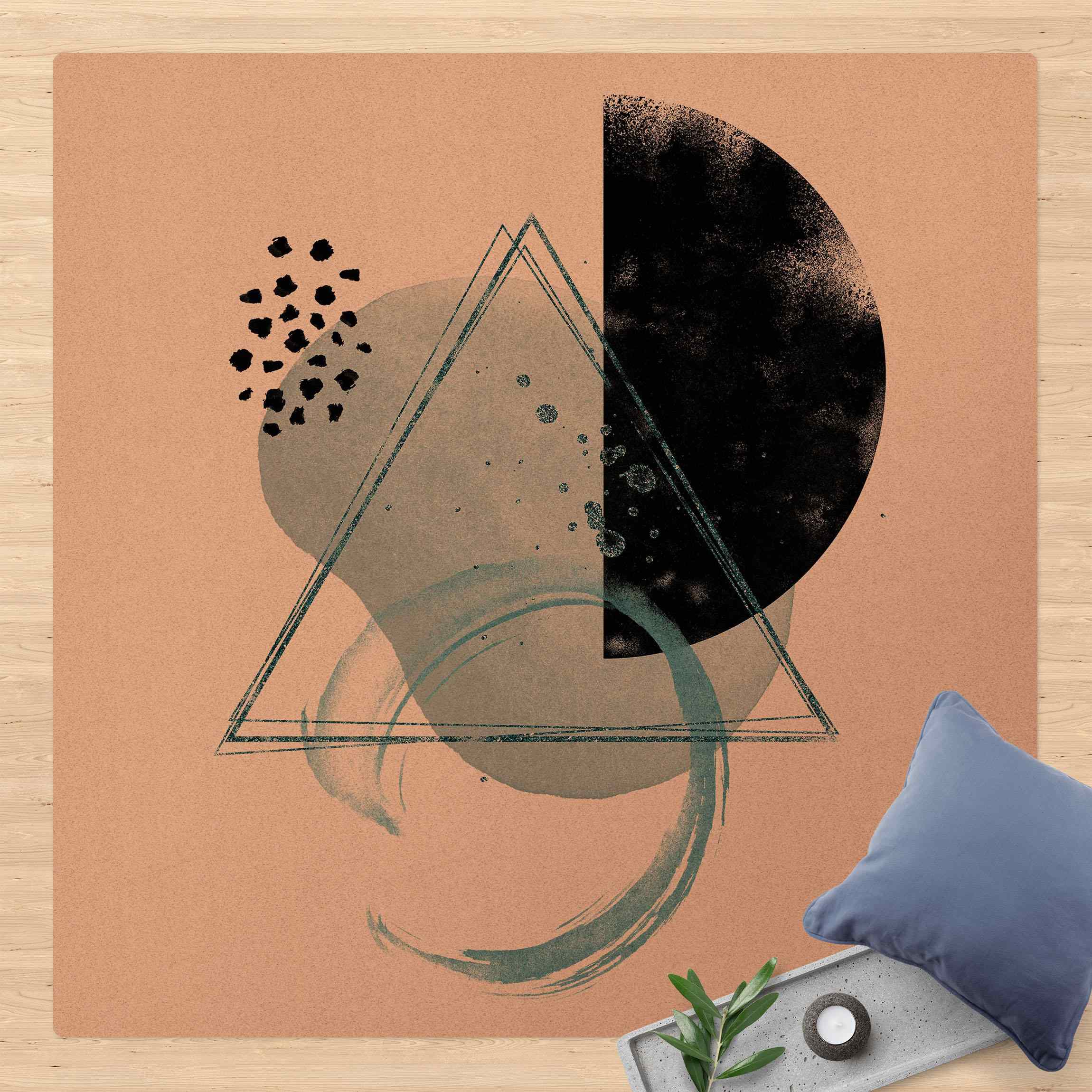 Kork-Teppich Abstrakte Komposition Meeresbrise