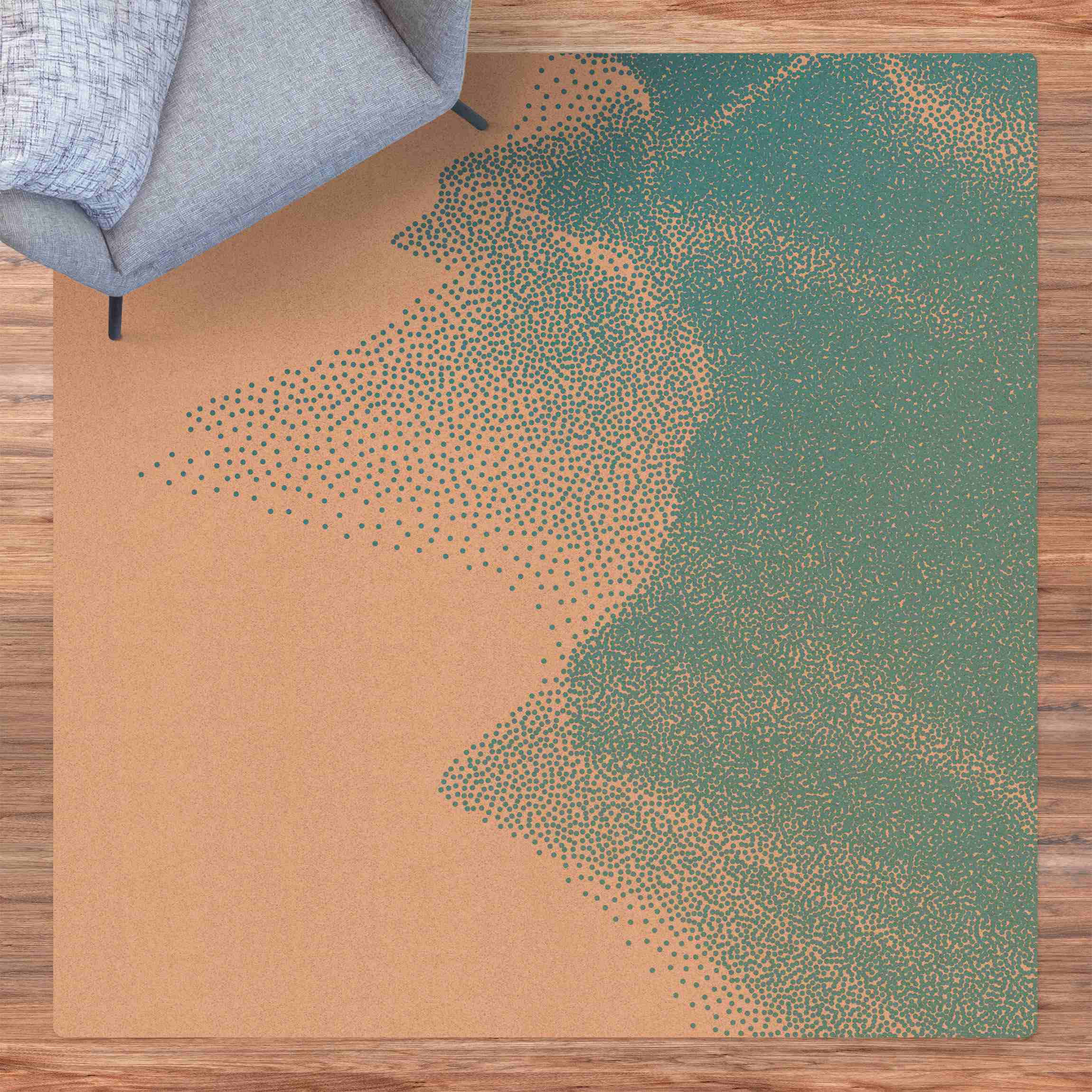 Kork-Teppich Abstrakte Punktlandschaft Atlantis