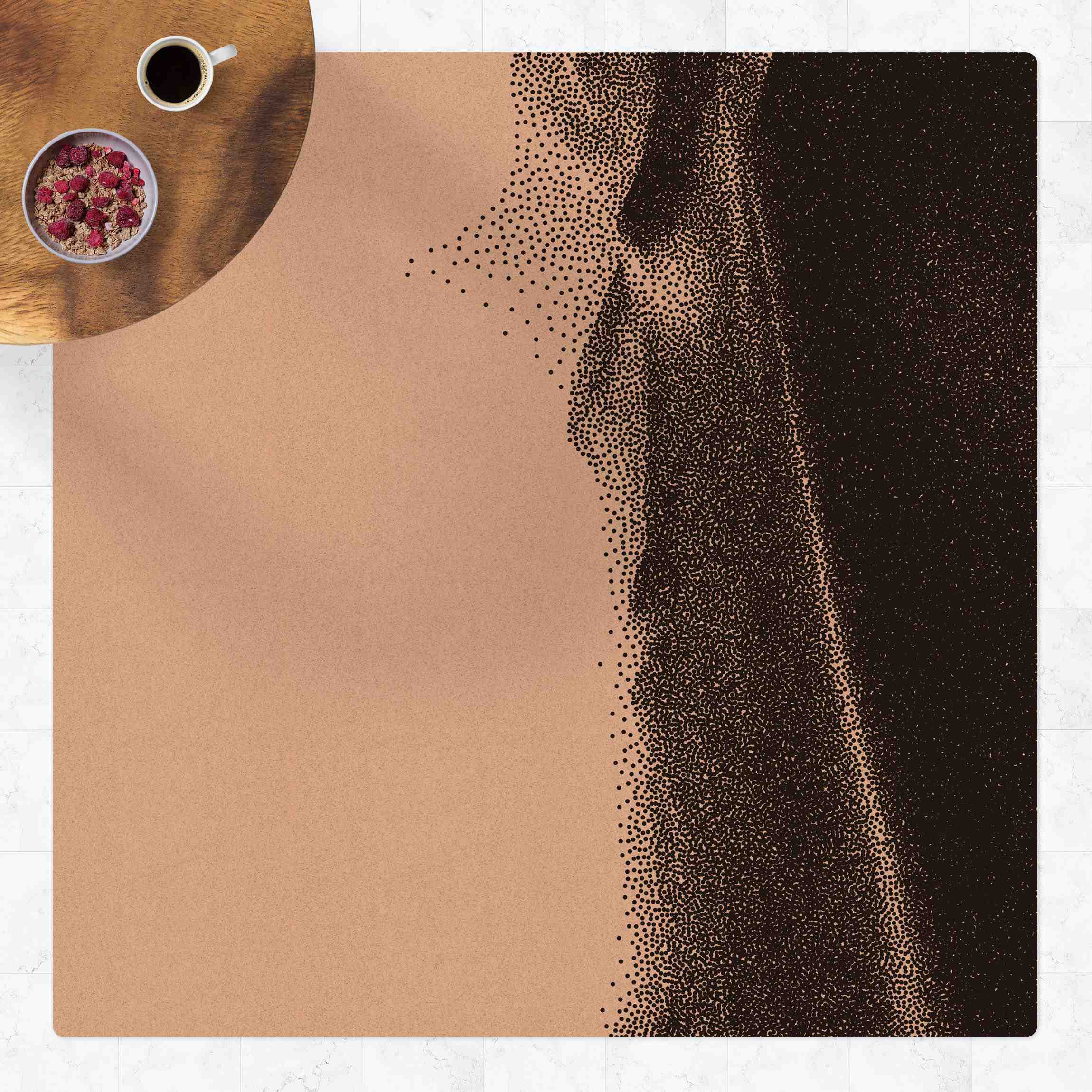 Kork-Teppich Abstrakte Punktlandschaft Atlas