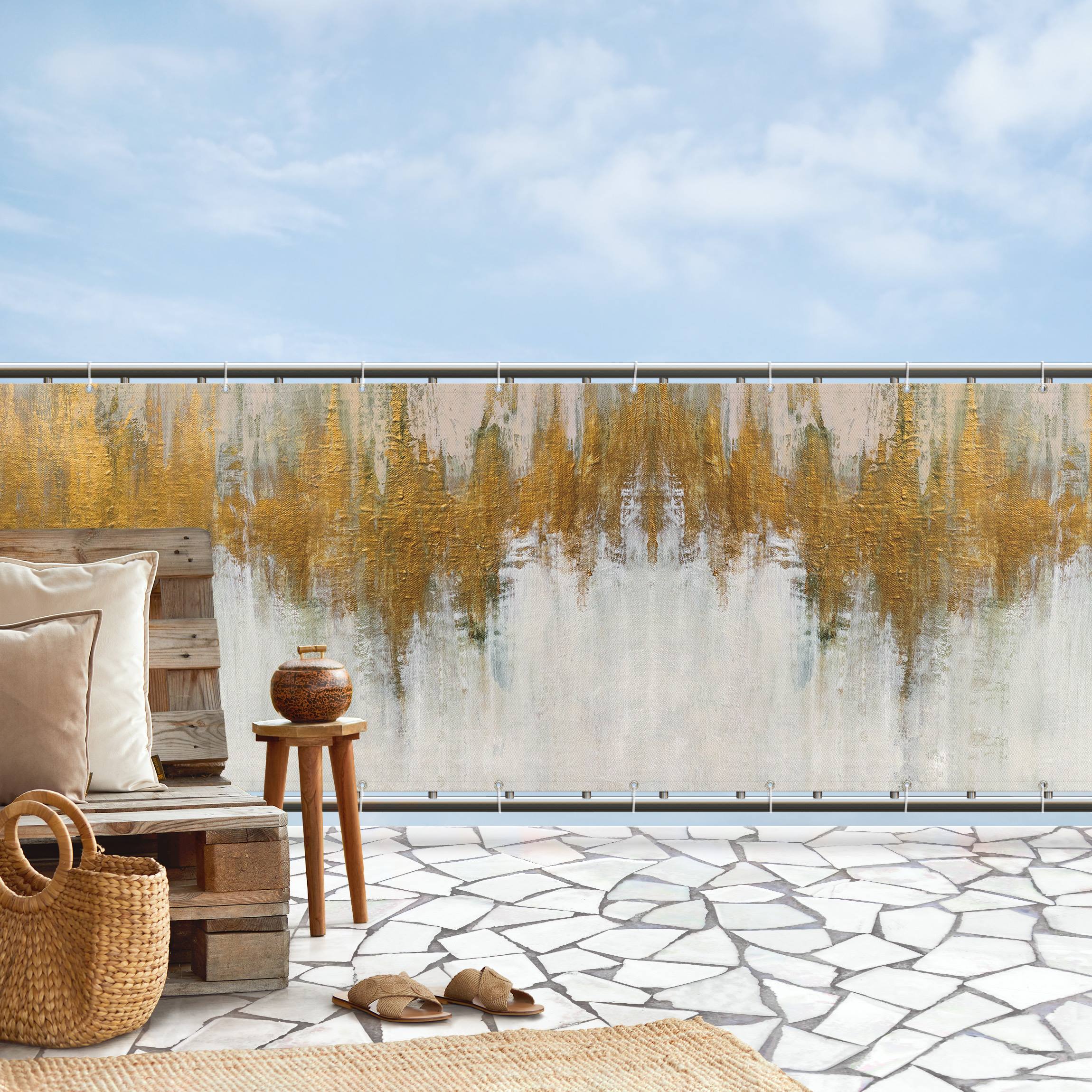 Balkon Sichtschutz Abstrakter Glanz