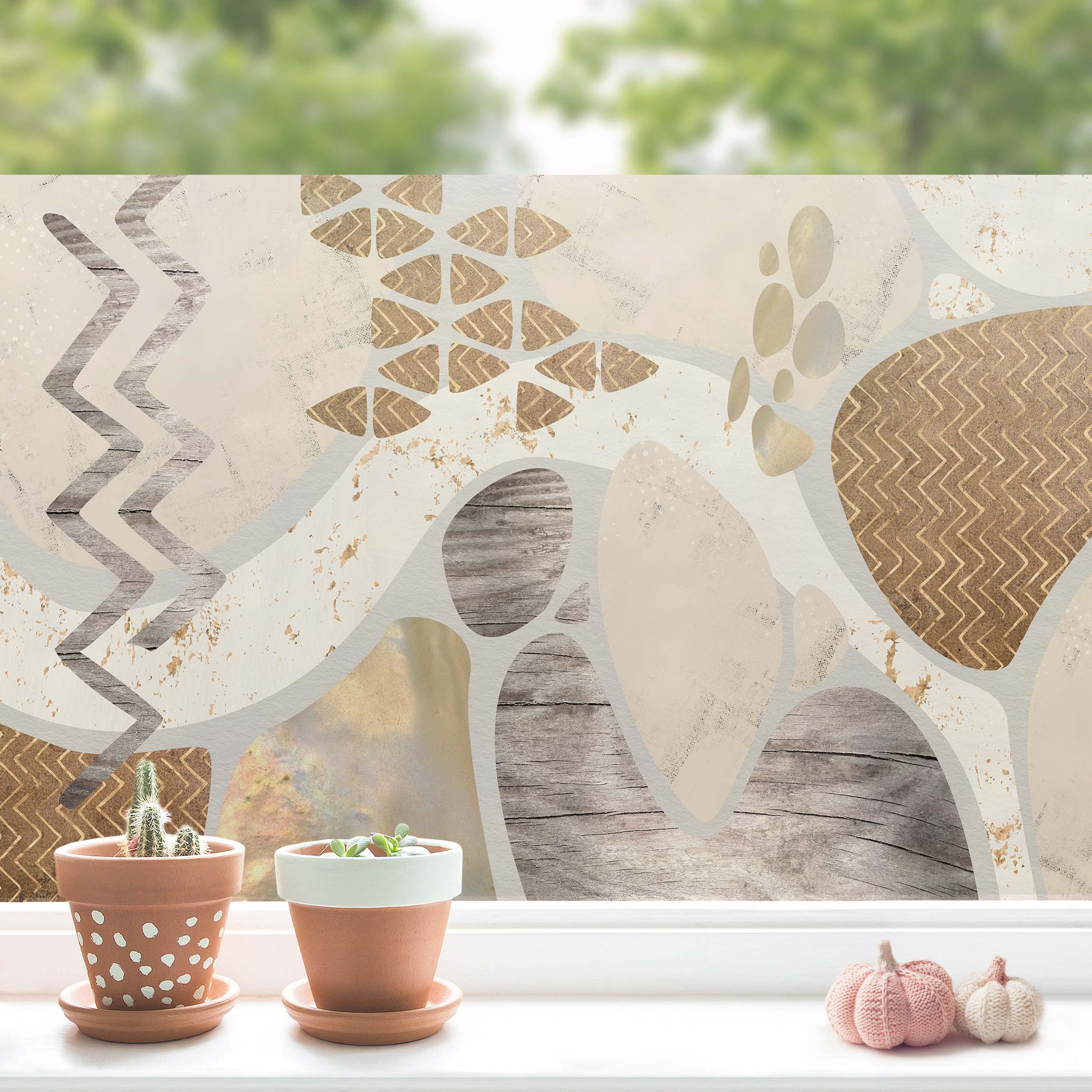 Fensterfolie Abstrakter Steinbruch Pastellmuster