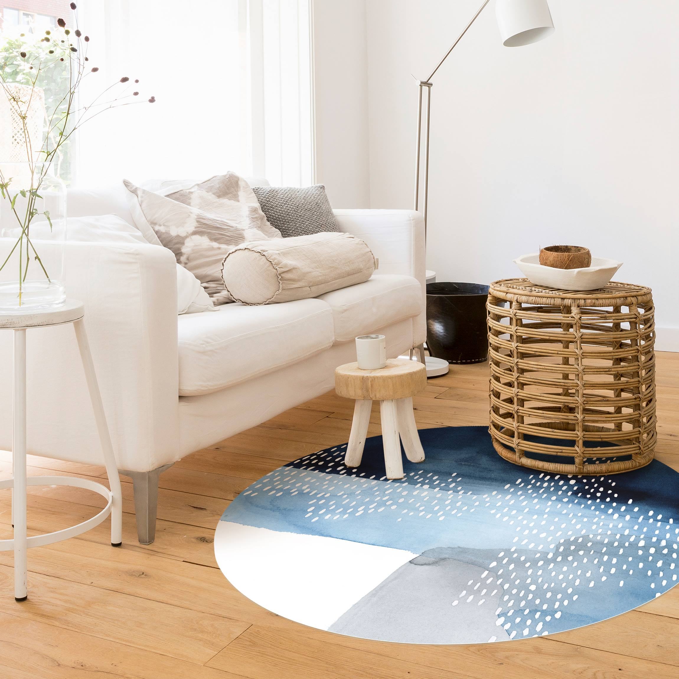 Runder Vinyl-Teppich Abstrakter Wasserfall