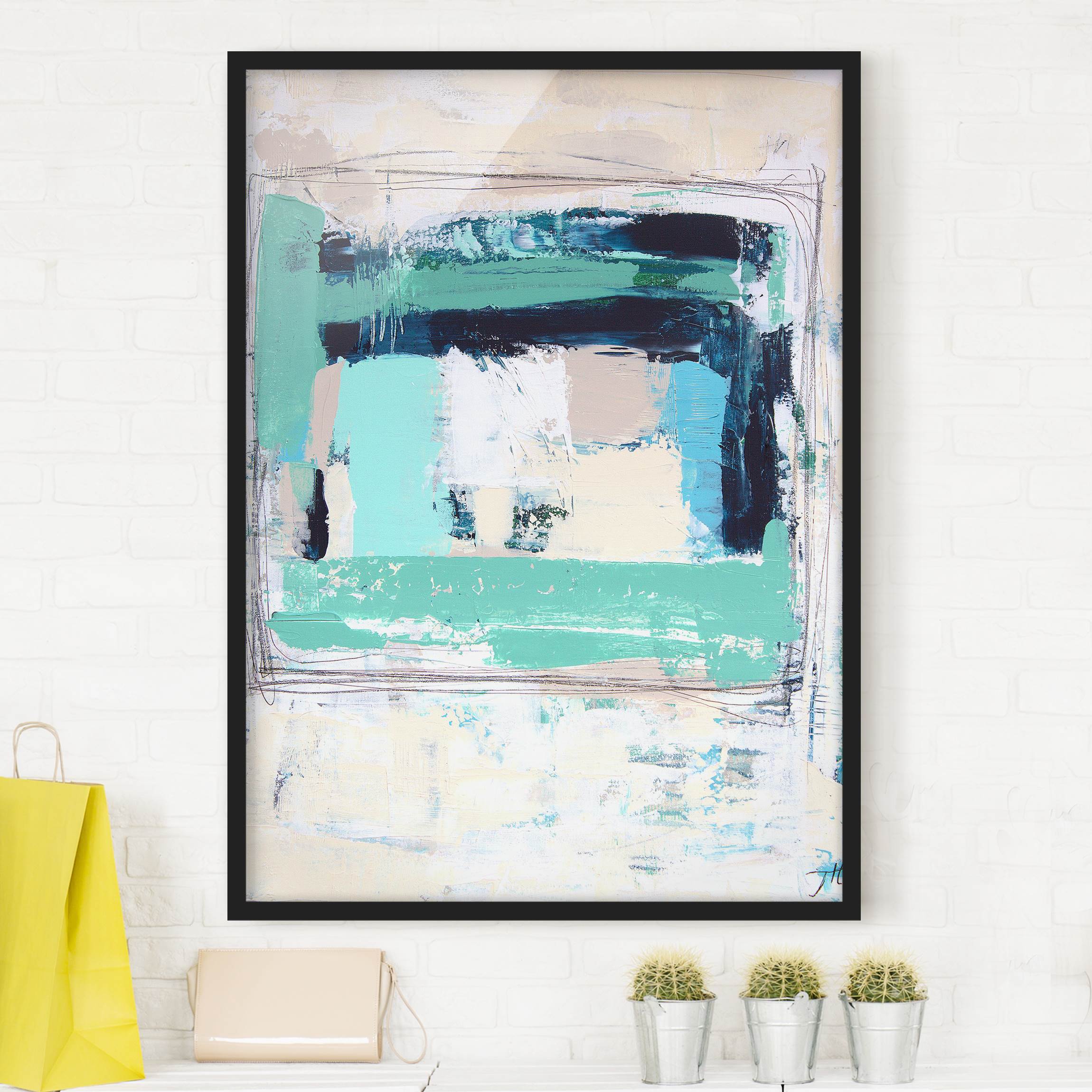 Bild mit Rahmen Abstraktes Fenster