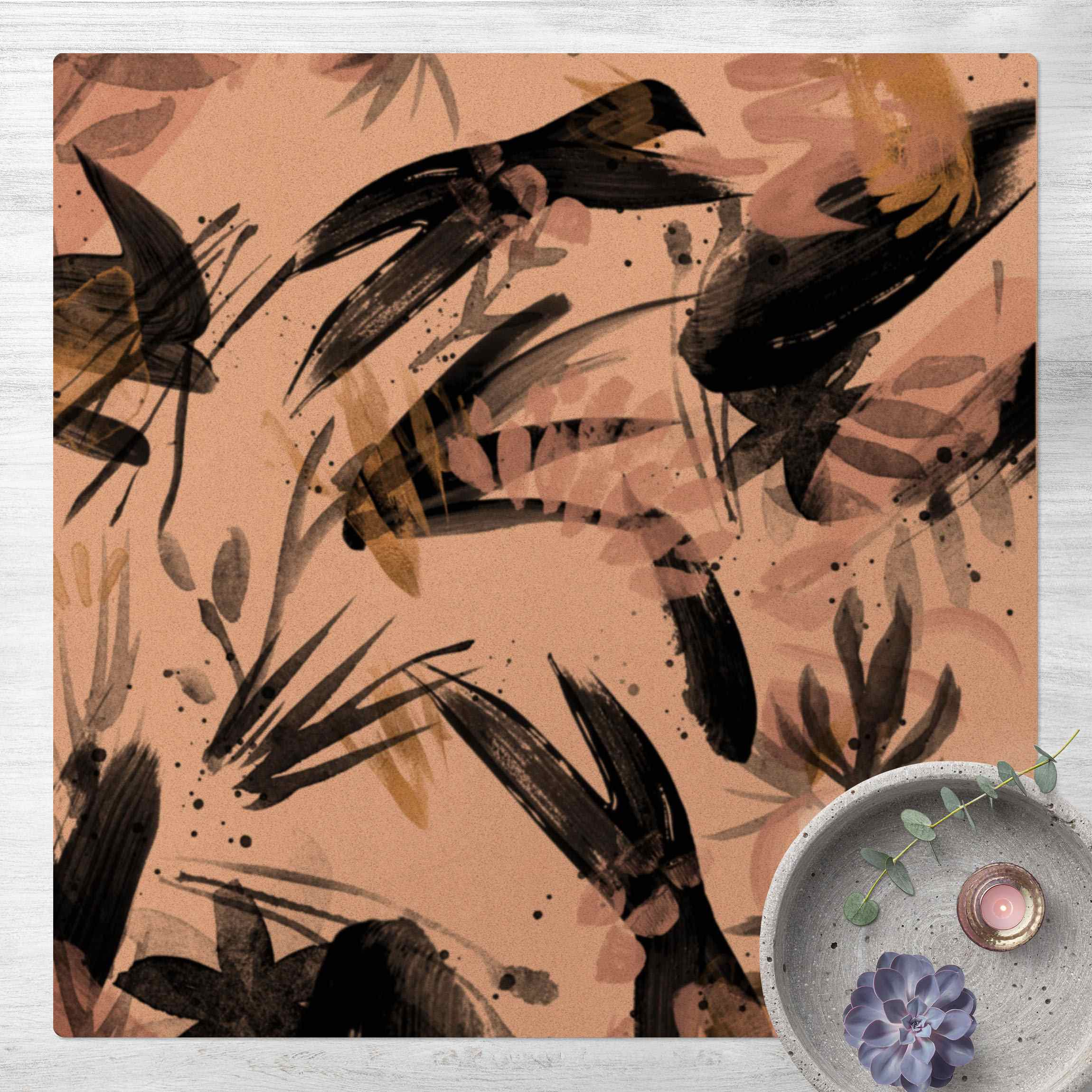 Kork-Teppich Abstraktes Pinselmuster Traumphase