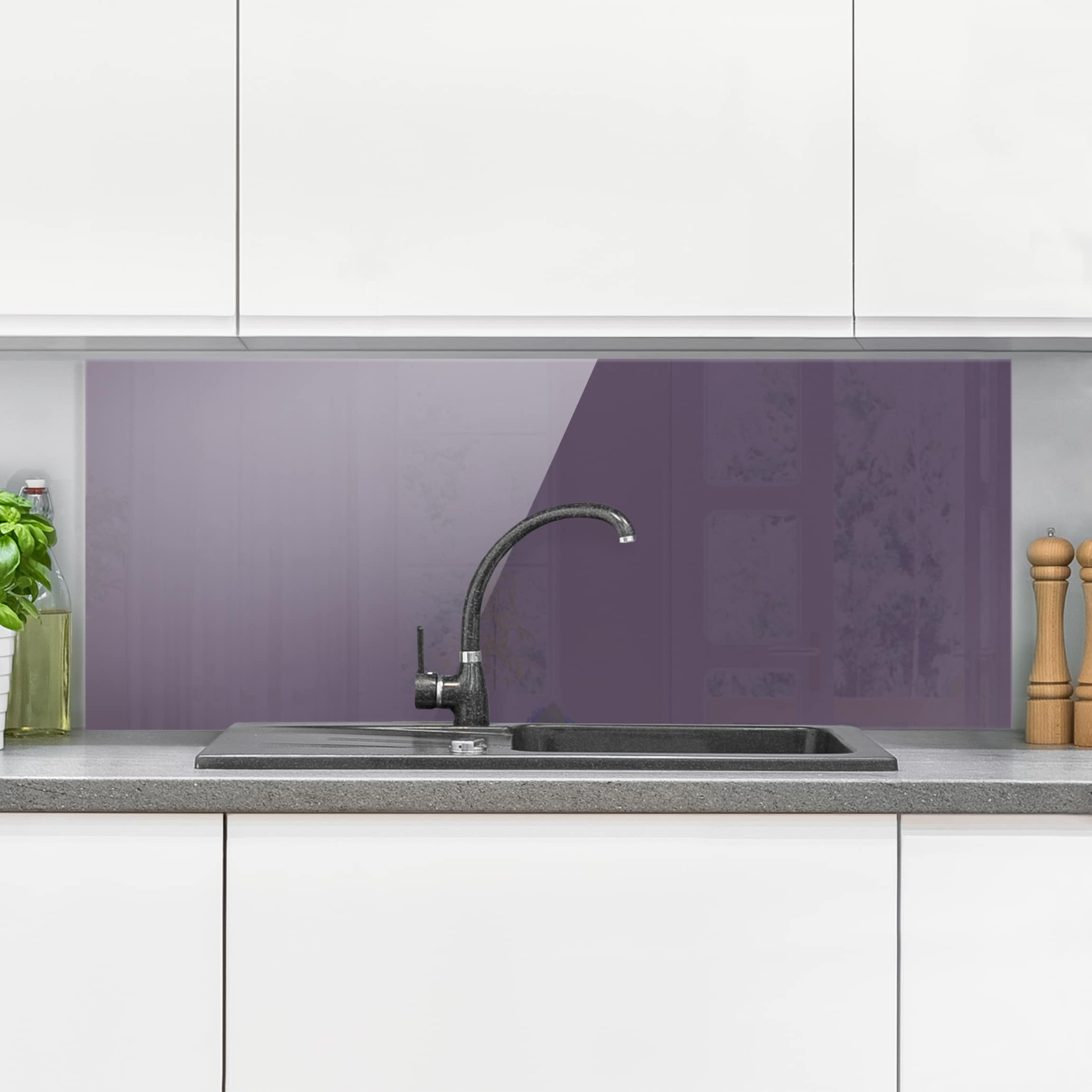Glas Spritzschutz Rotviolett