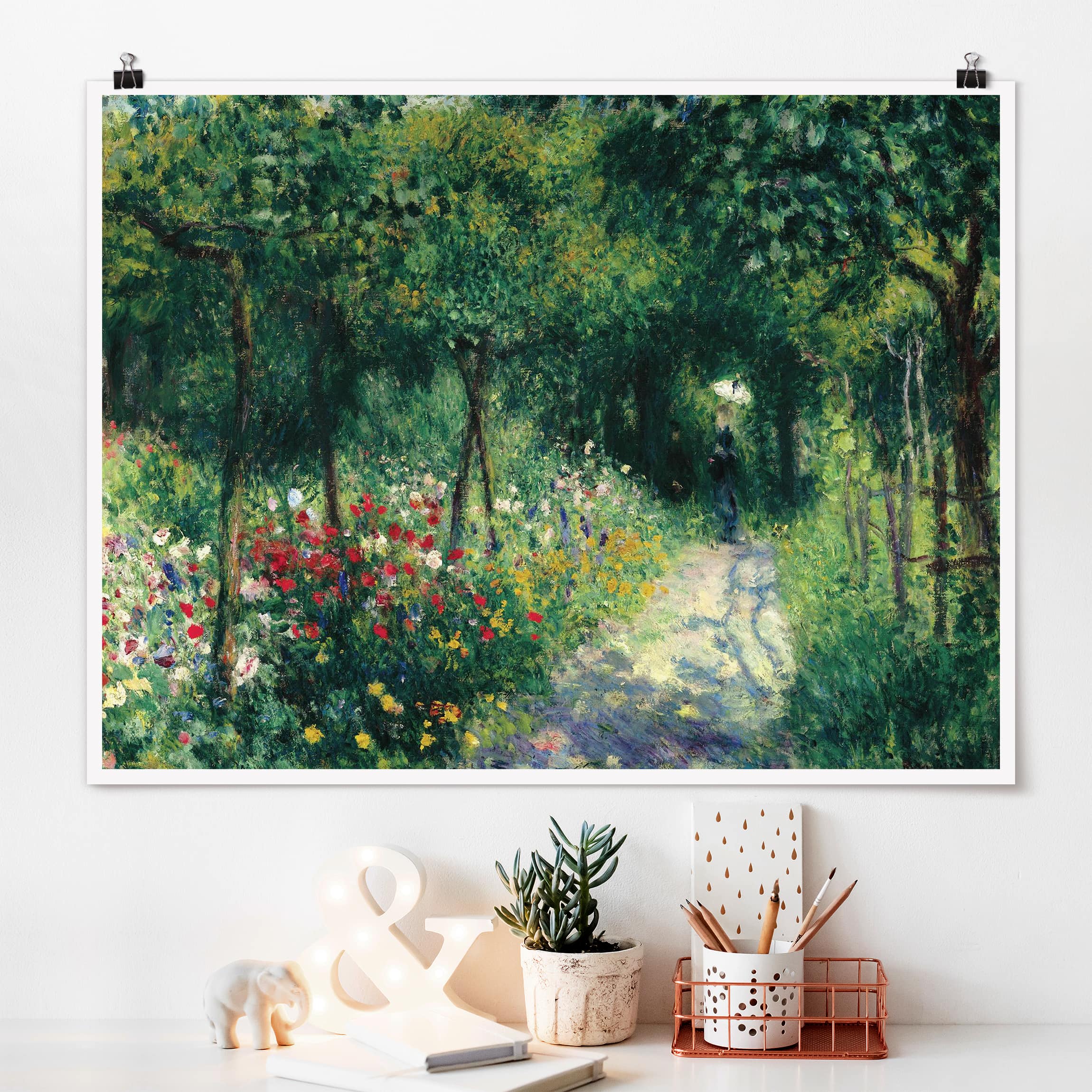 Poster - Querformat Auguste Renoir - Frauen im Garten