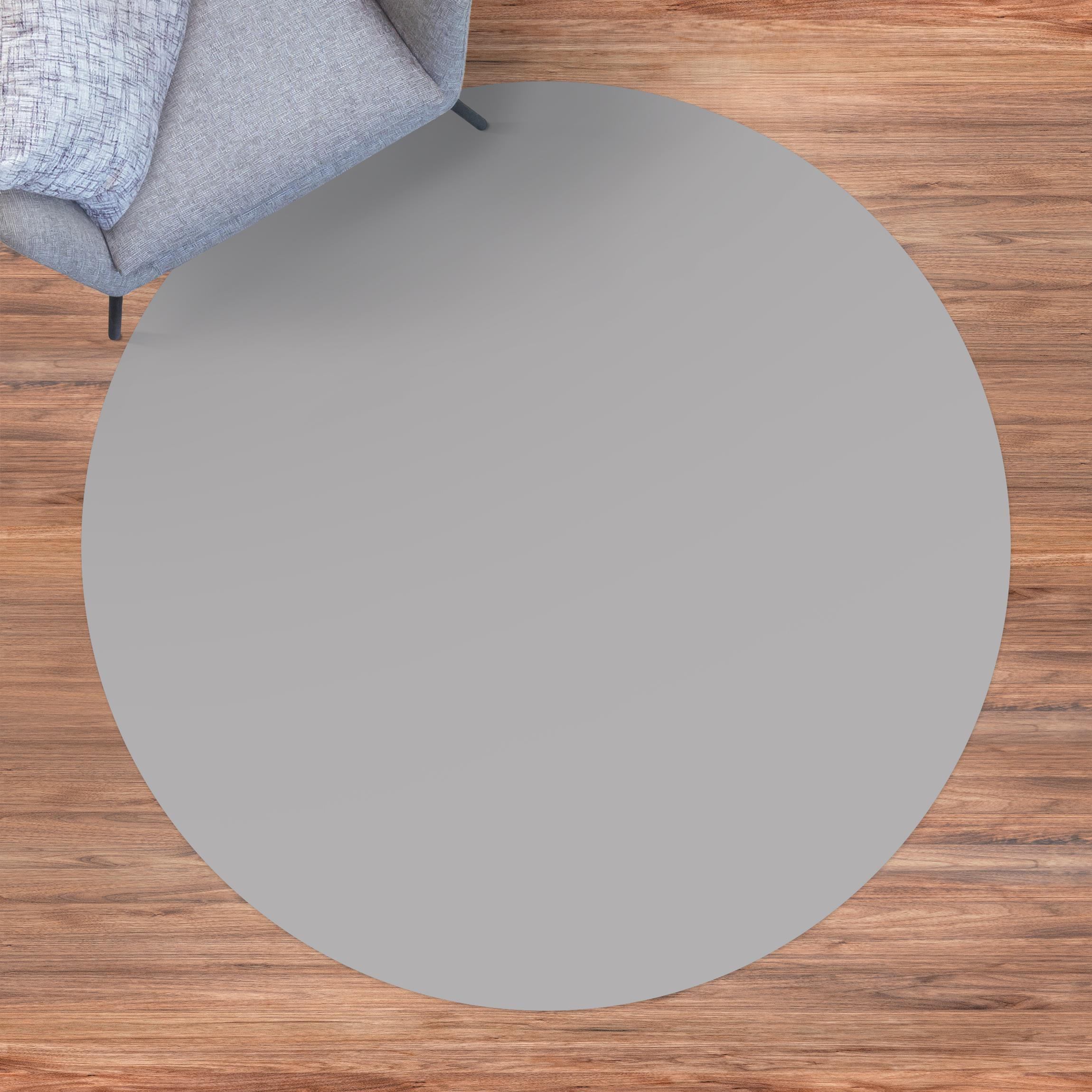Runder Vinyl-Teppich Achatgrau