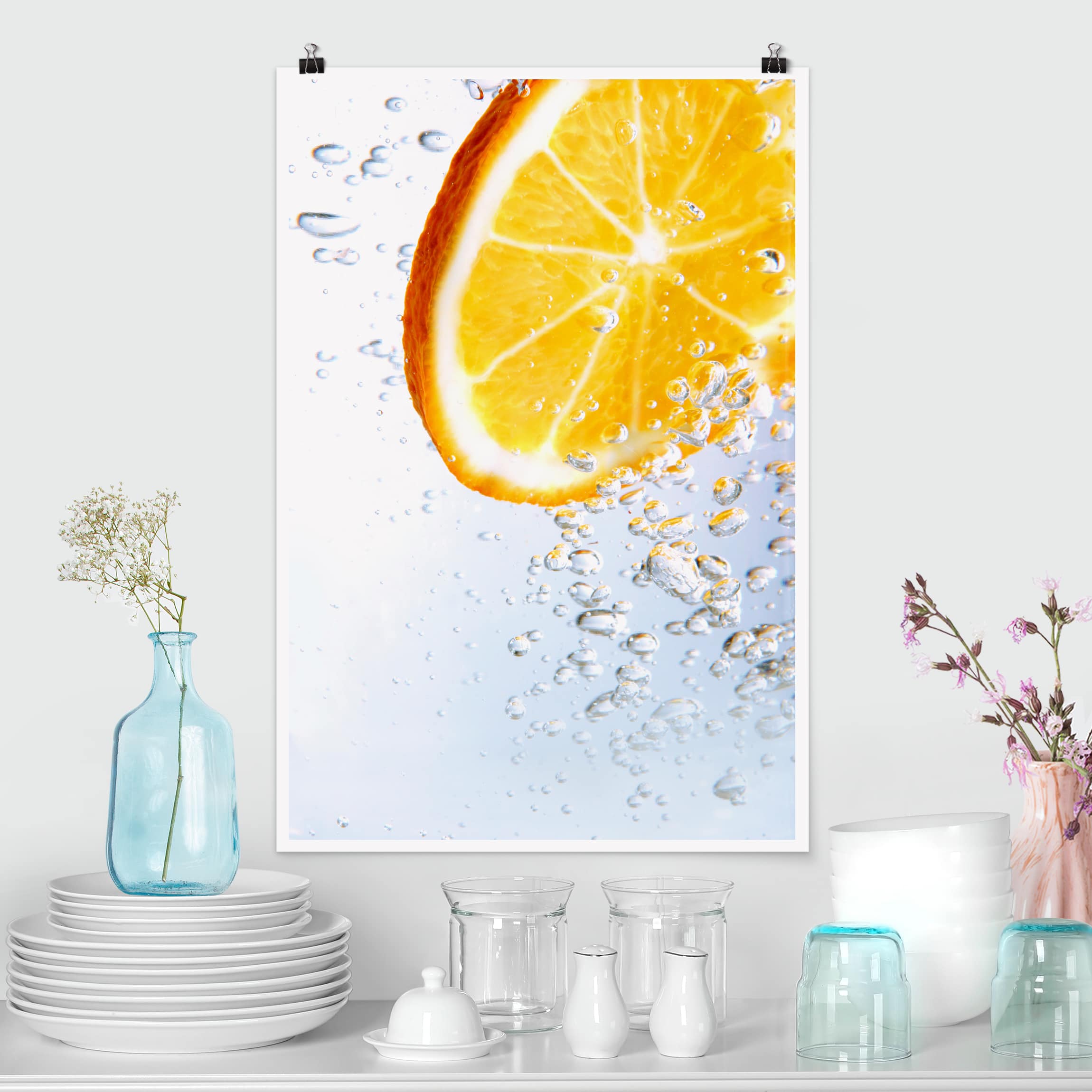 Poster - Hochformat Splash Orange