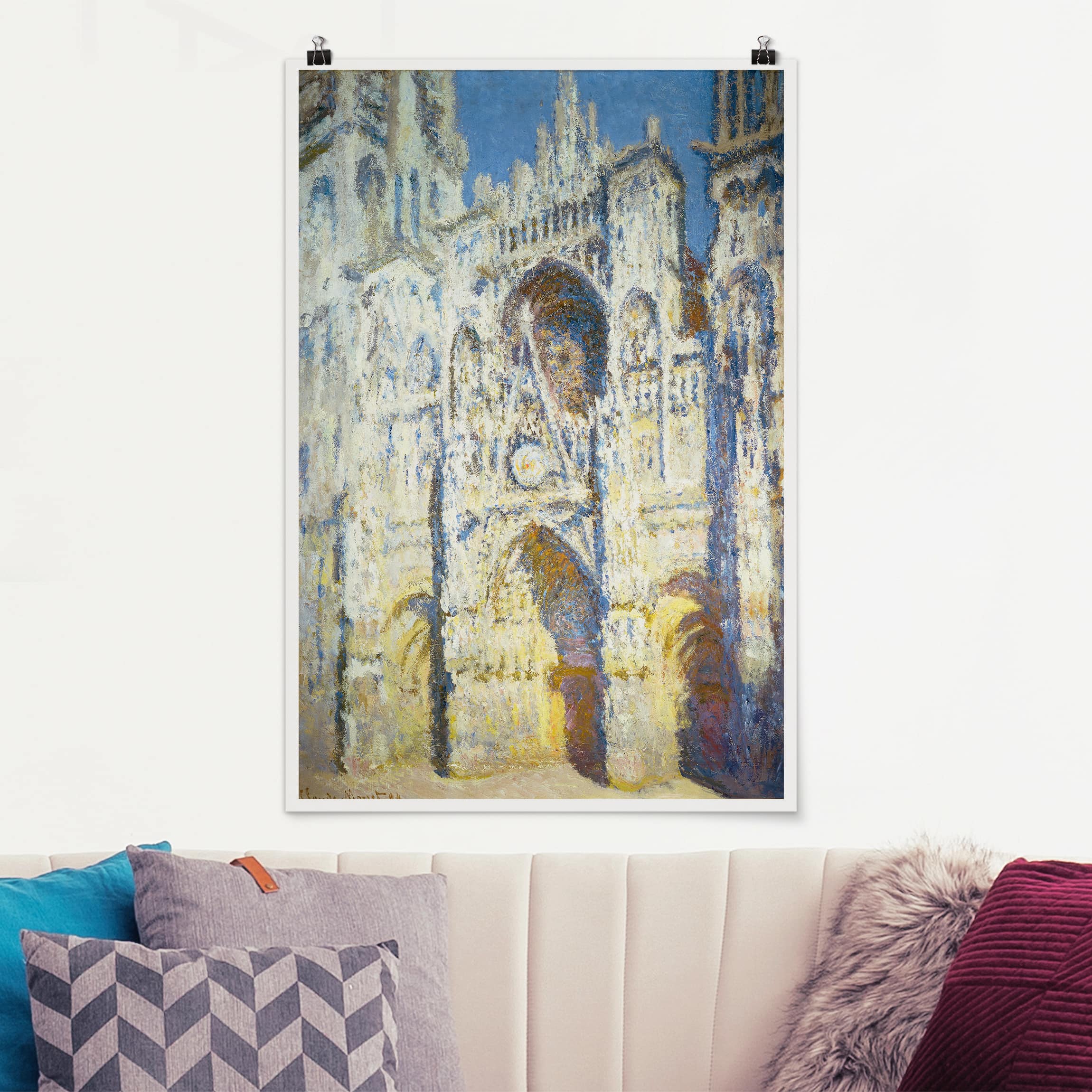 Poster - Hochformat Claude Monet - Kathedrale von Rouen