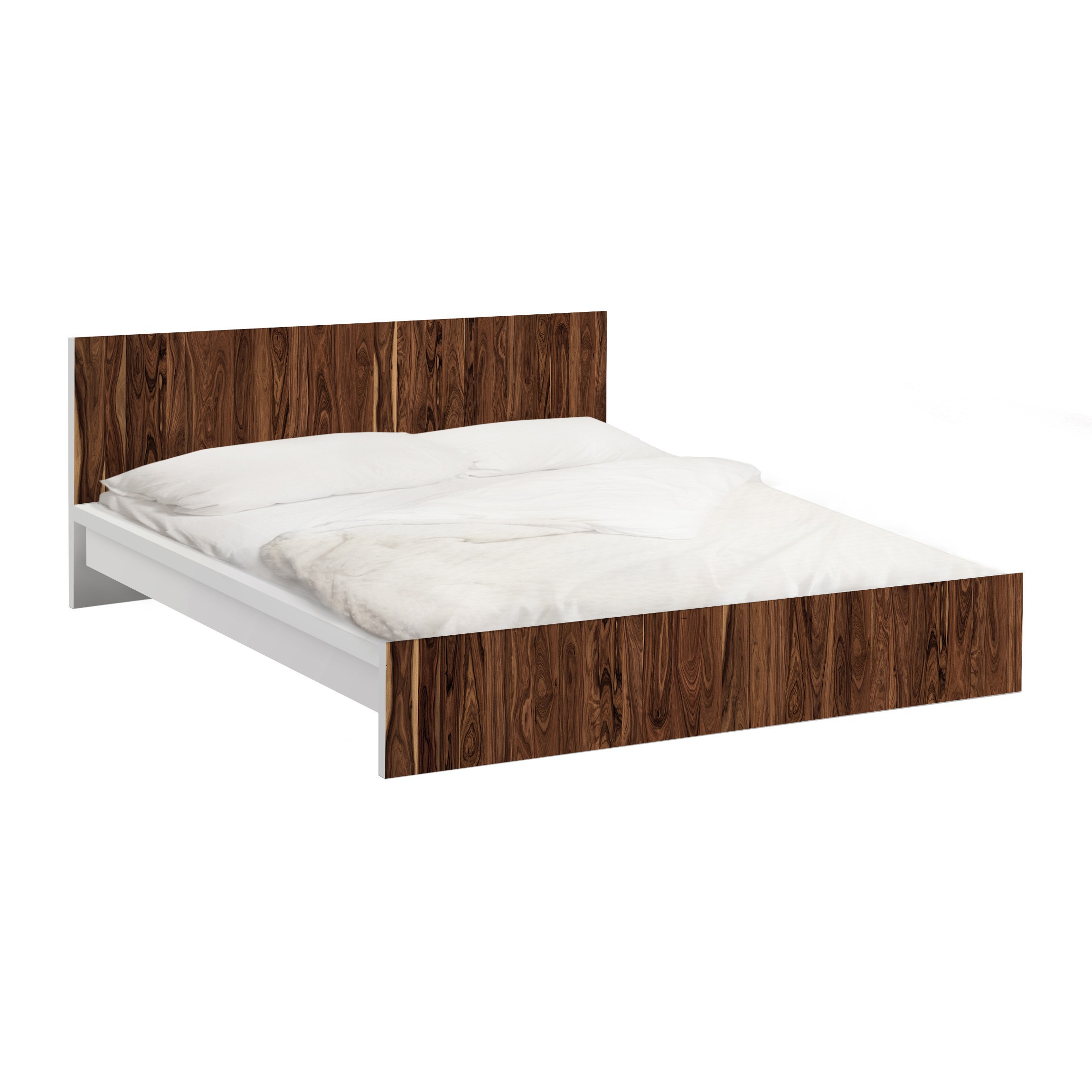 Möbelfolie für IKEA Malm Bett 140 cm Breite Santos Palisander