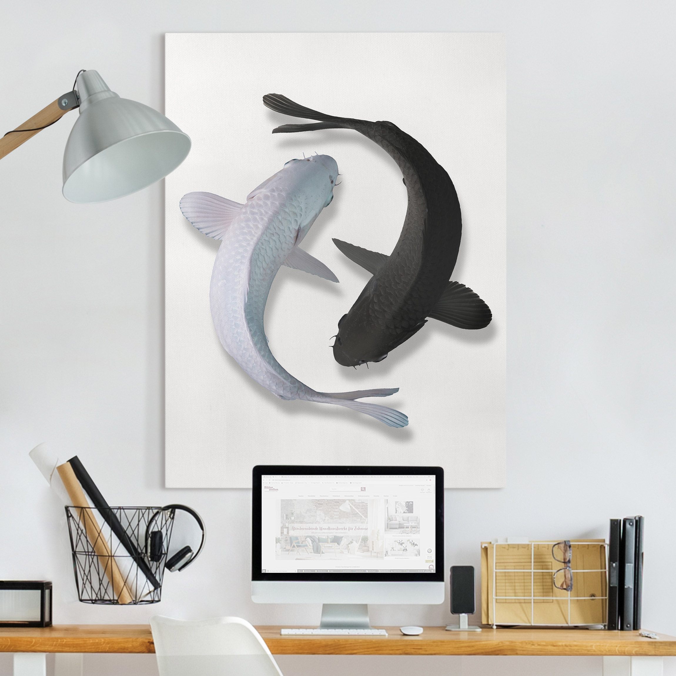 Leinwandbild Fische Ying & Yang