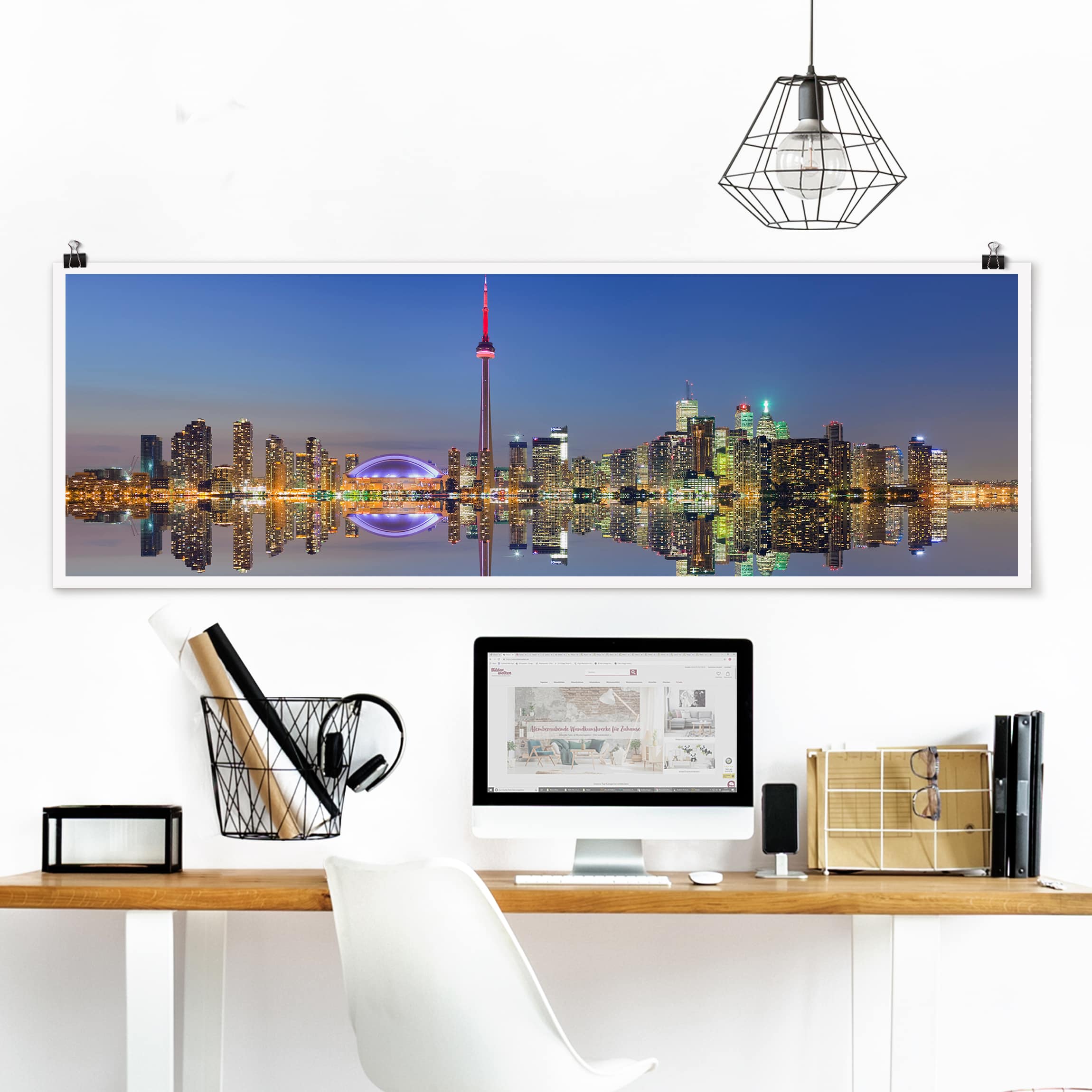 Panorama Poster Toronto City Skyline vor Lake Ontario