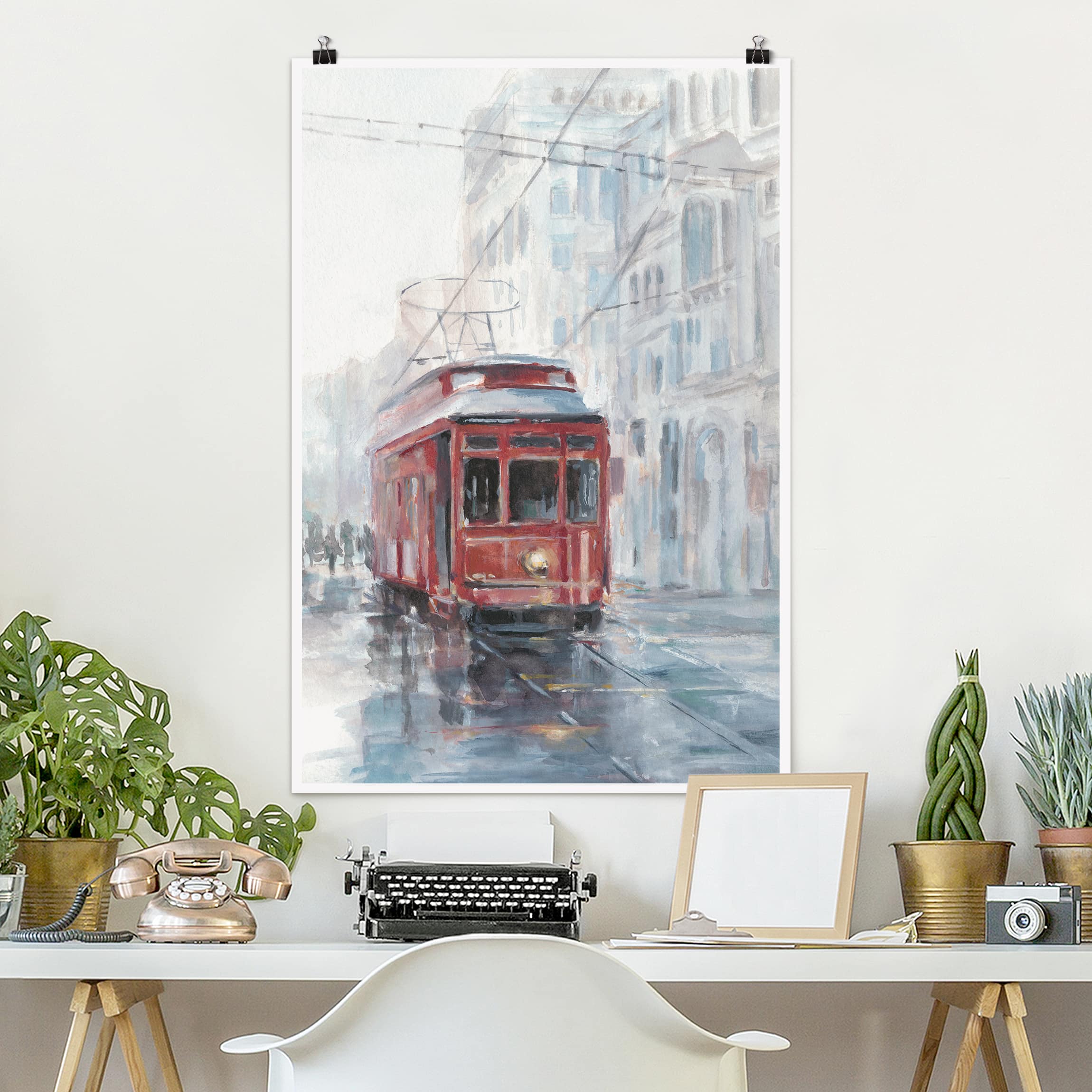 Poster - Hochformat Straßenbahn-Studie II