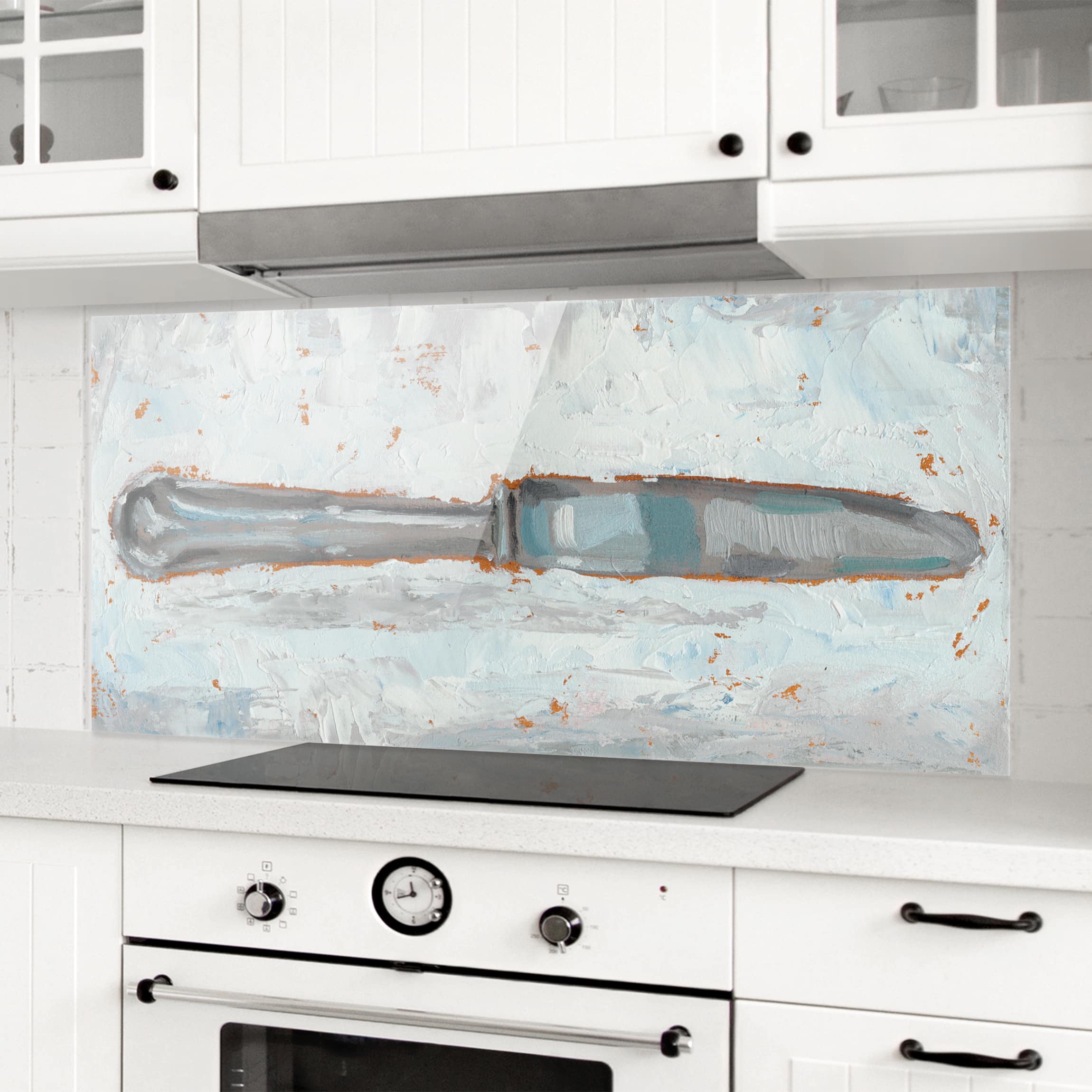 Glas Spritzschutz Impressionistisches Besteck - Messer