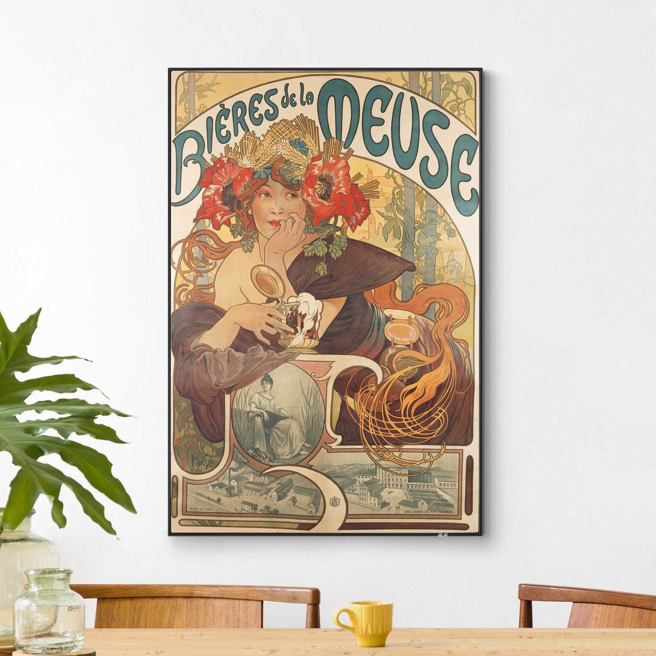Wechselbild Alfons Mucha - Plakat für La Meuse Bier
