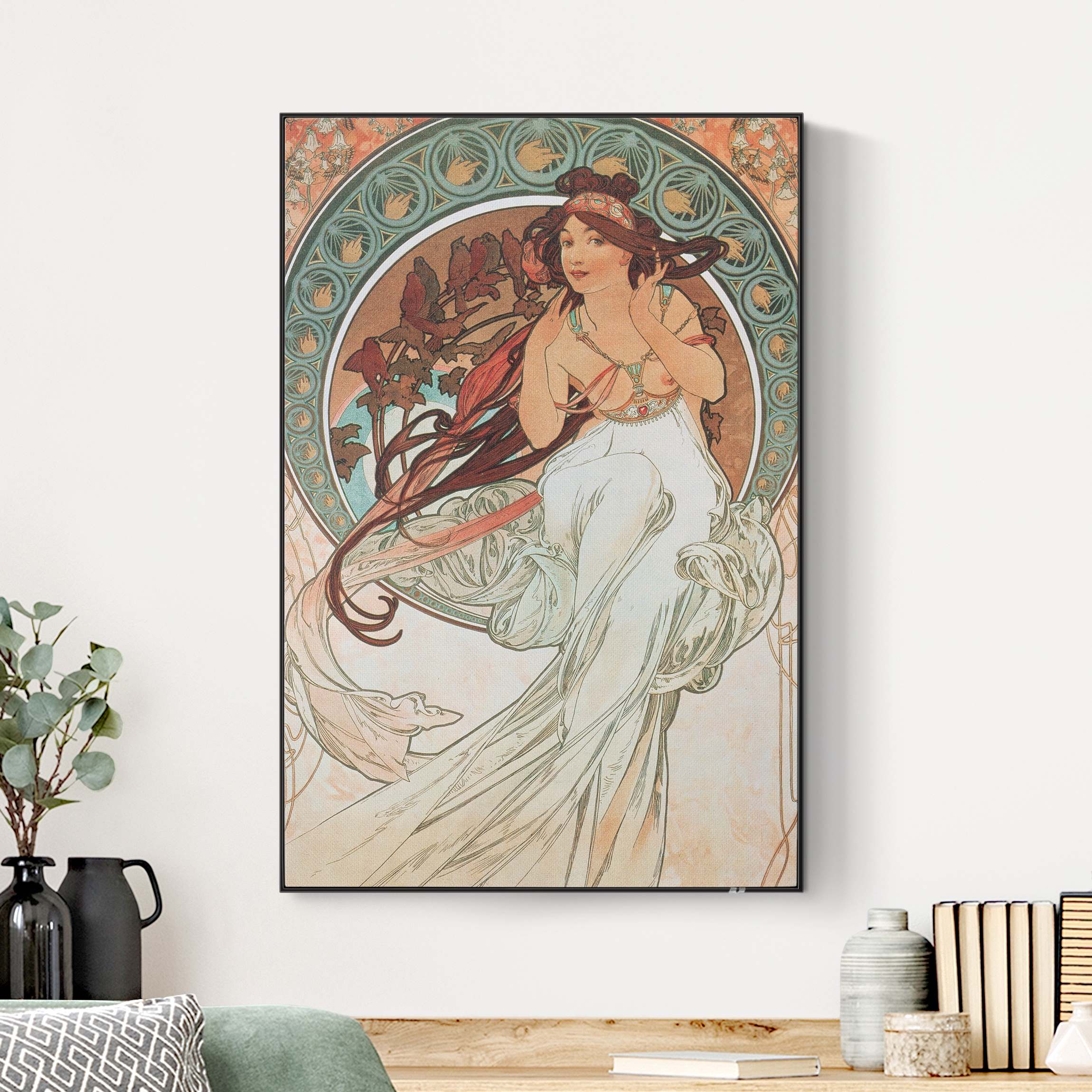 Akustik-Wechselbild Alfons Mucha - Vier Künste - Die Musik