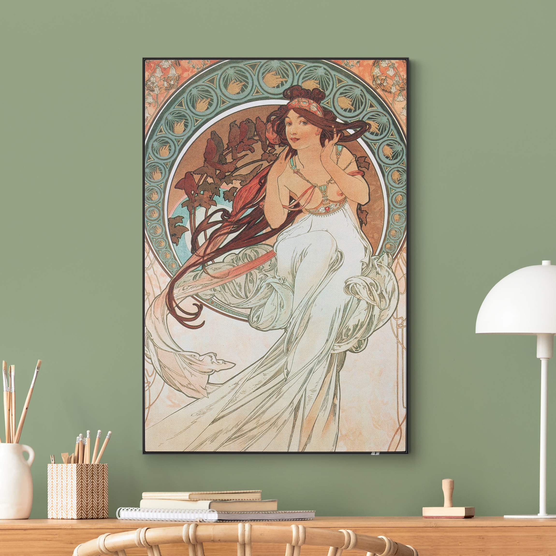 Wechselbild Alfons Mucha - Vier Künste - Die Musik