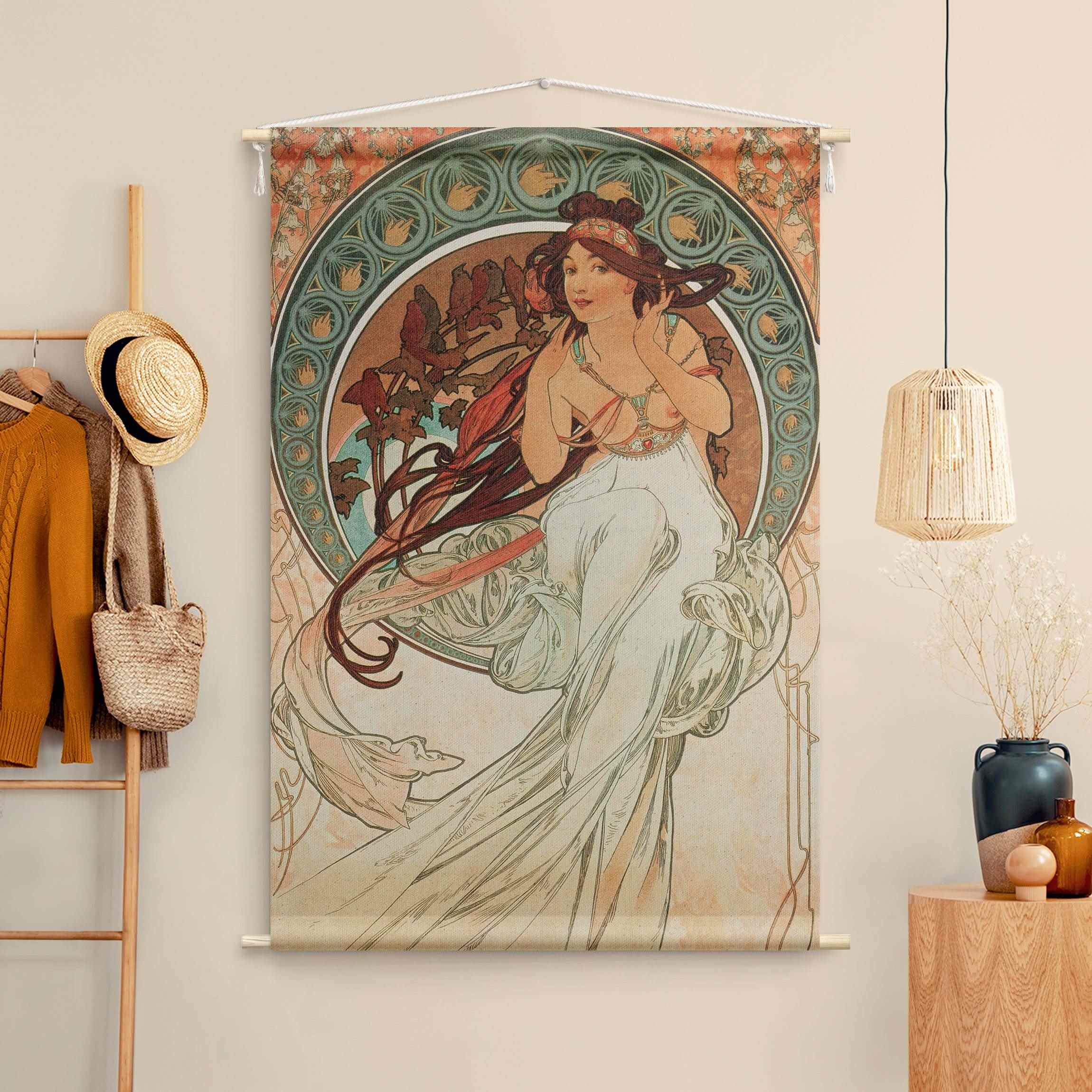 Wandteppich Alfons Mucha - Vier Künste - Die Musik