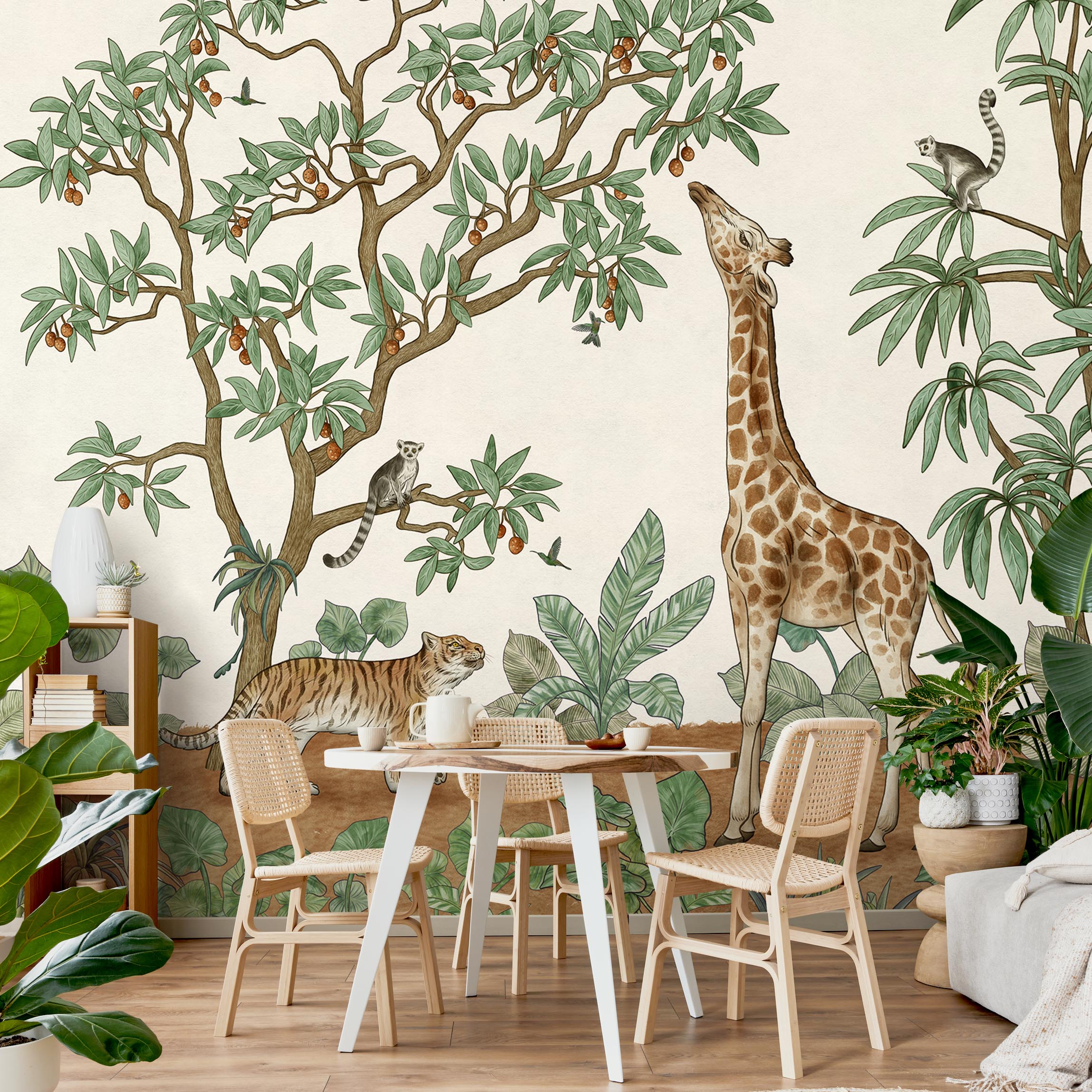 Fototapete Alle Tiere des Dschungels