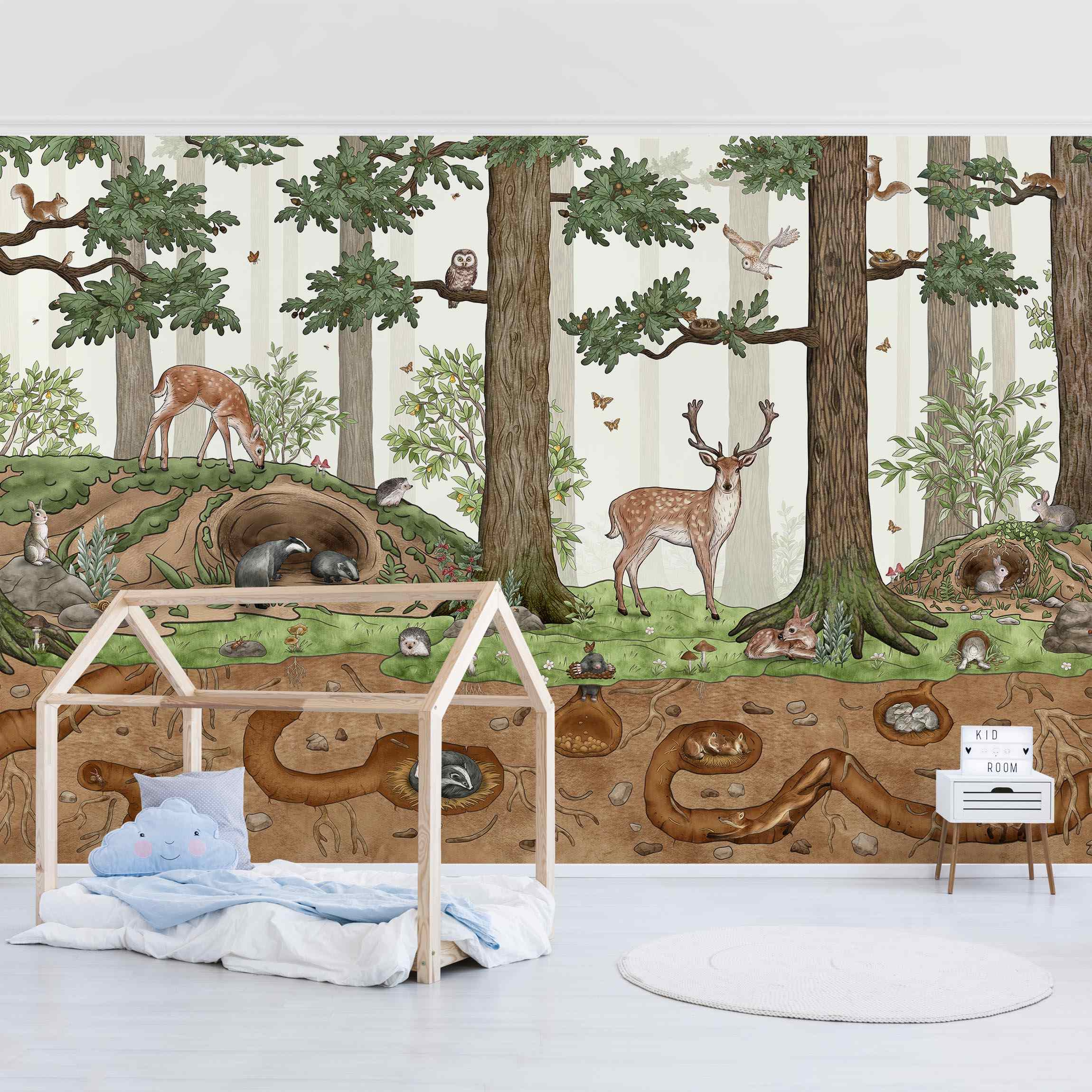 Fototapete Alle Tiere des Waldes