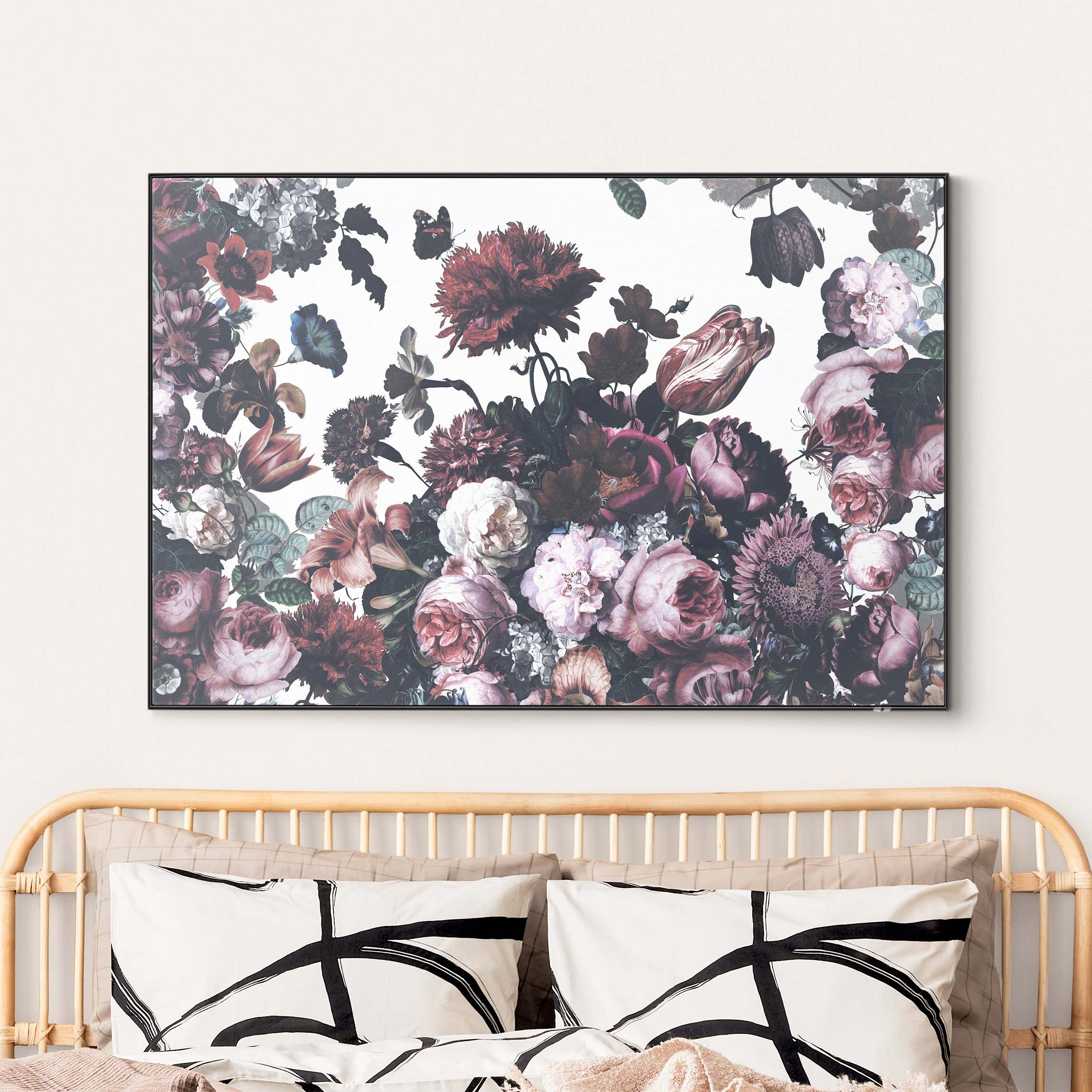 Wechselbild Altmeisterlicher Blumenrausch mit Rosen Bouquet