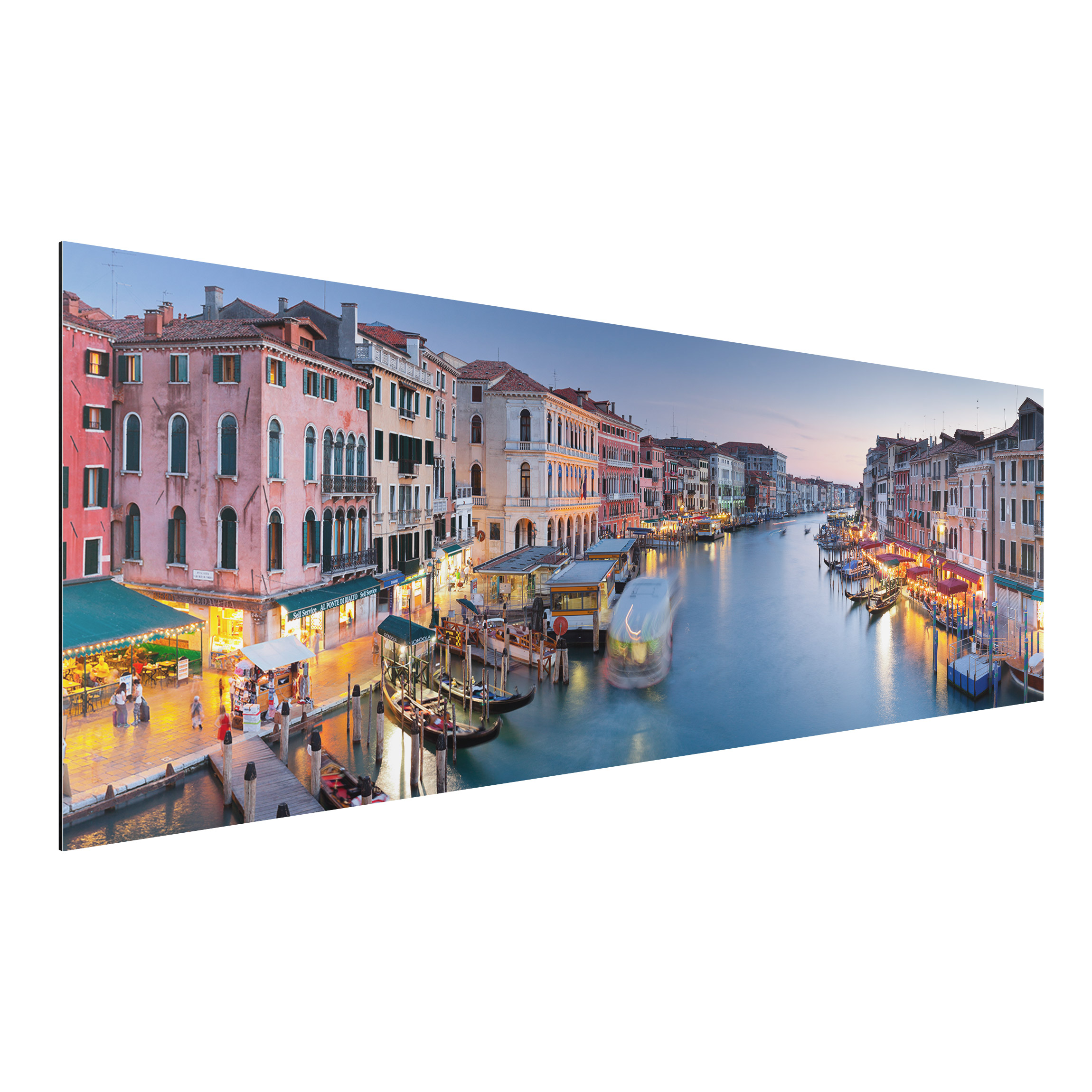 Alu-Dibond Outdoor Bild Abendstimmung auf Canal Grande in Venedig