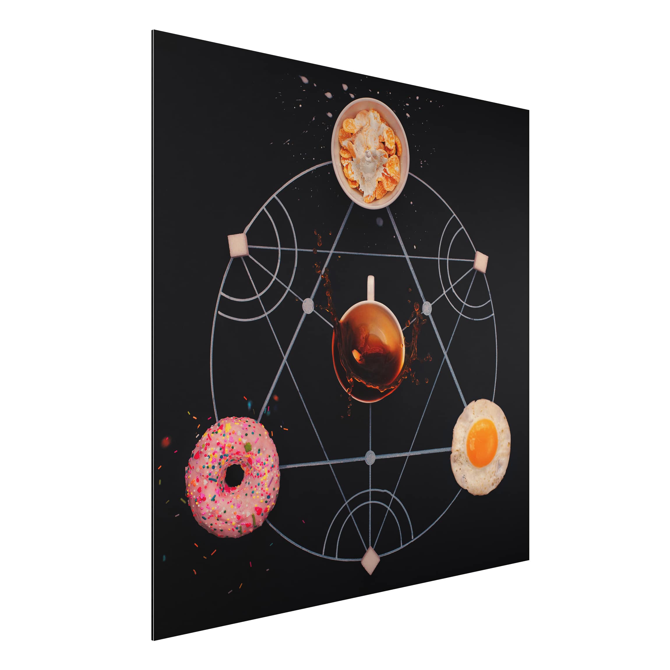 Alu-Dibond Outdoor Bild Alchemie des Frühstücks