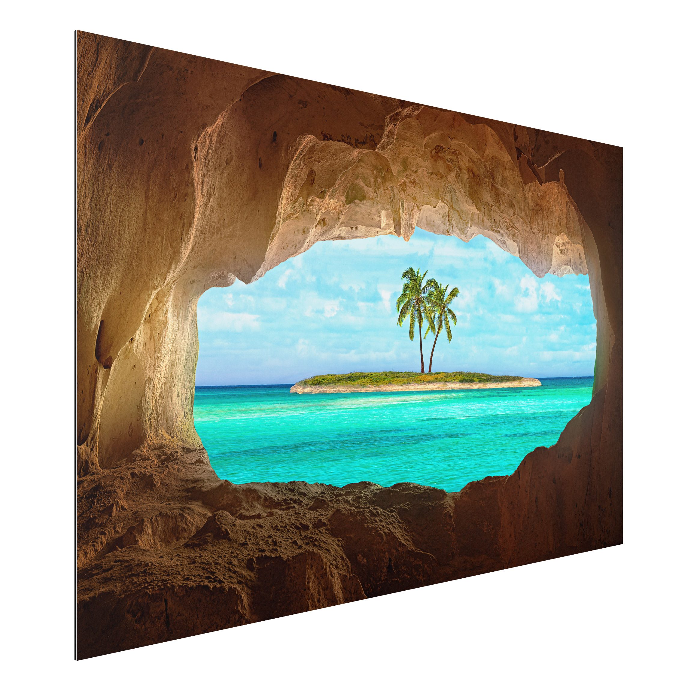 Alu-Dibond Outdoor Bild Blick ins Paradies