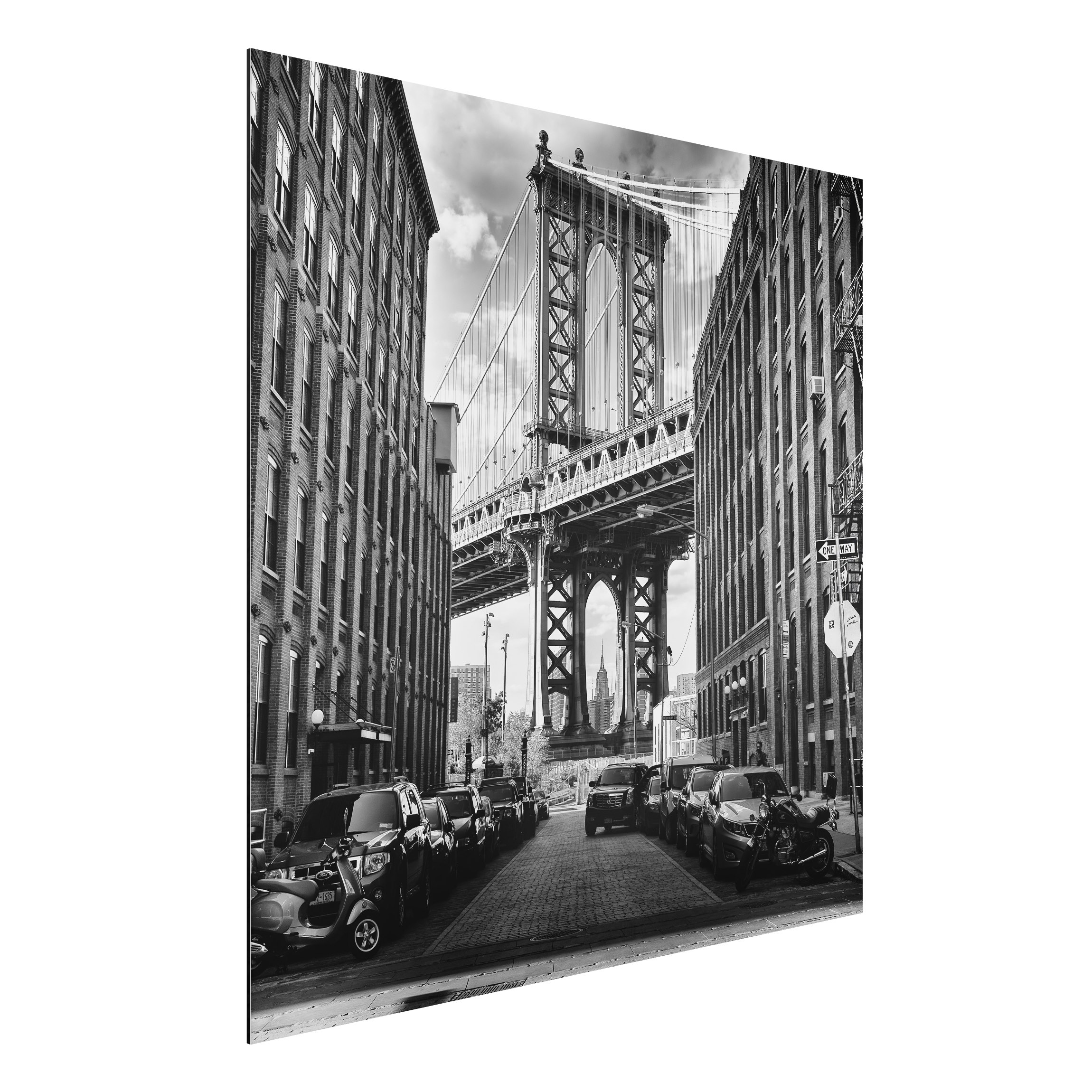 Alu-Dibond Outdoor Bild Manhattan Bridge in America