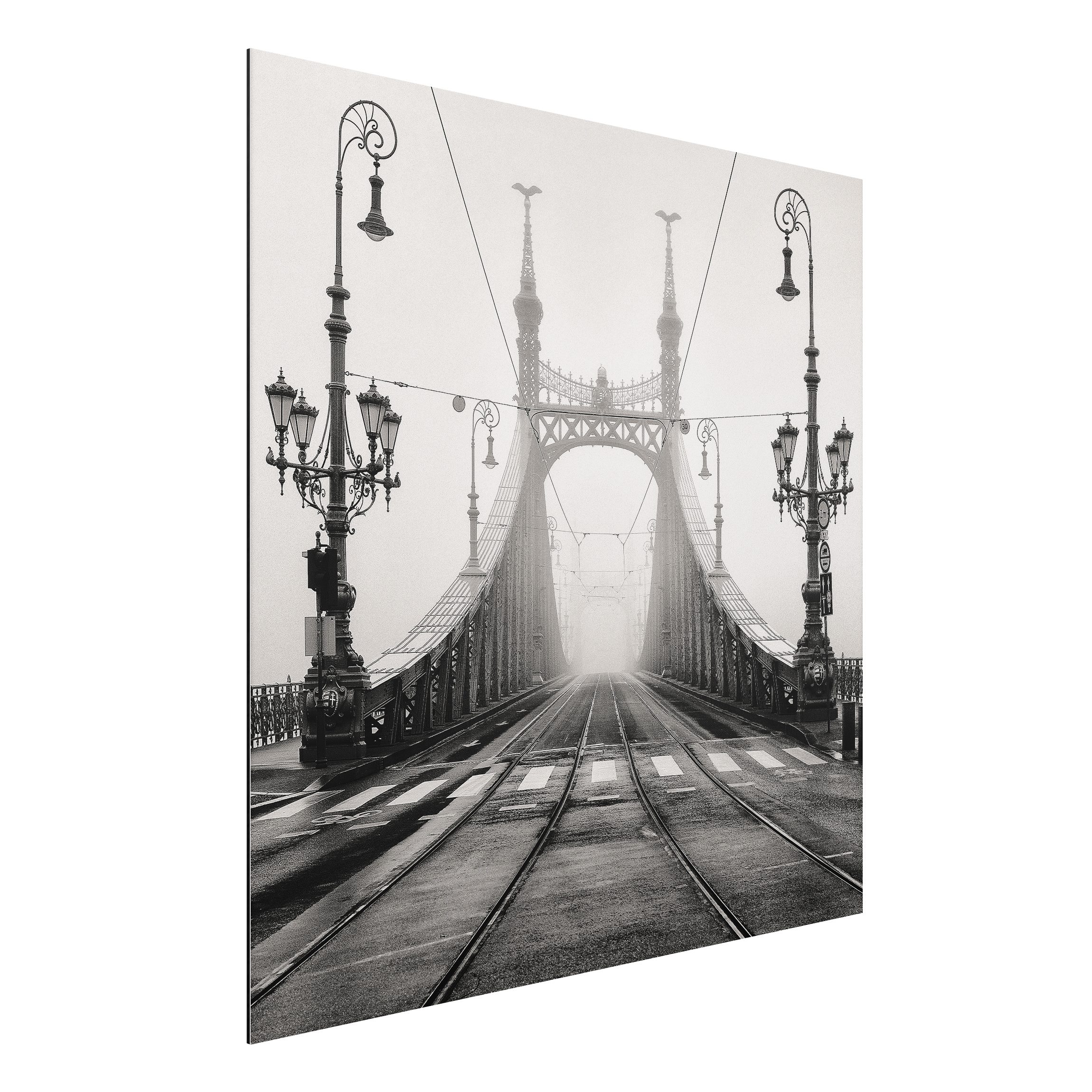 Alu-Dibond Outdoor Bild Brücke in Budapest