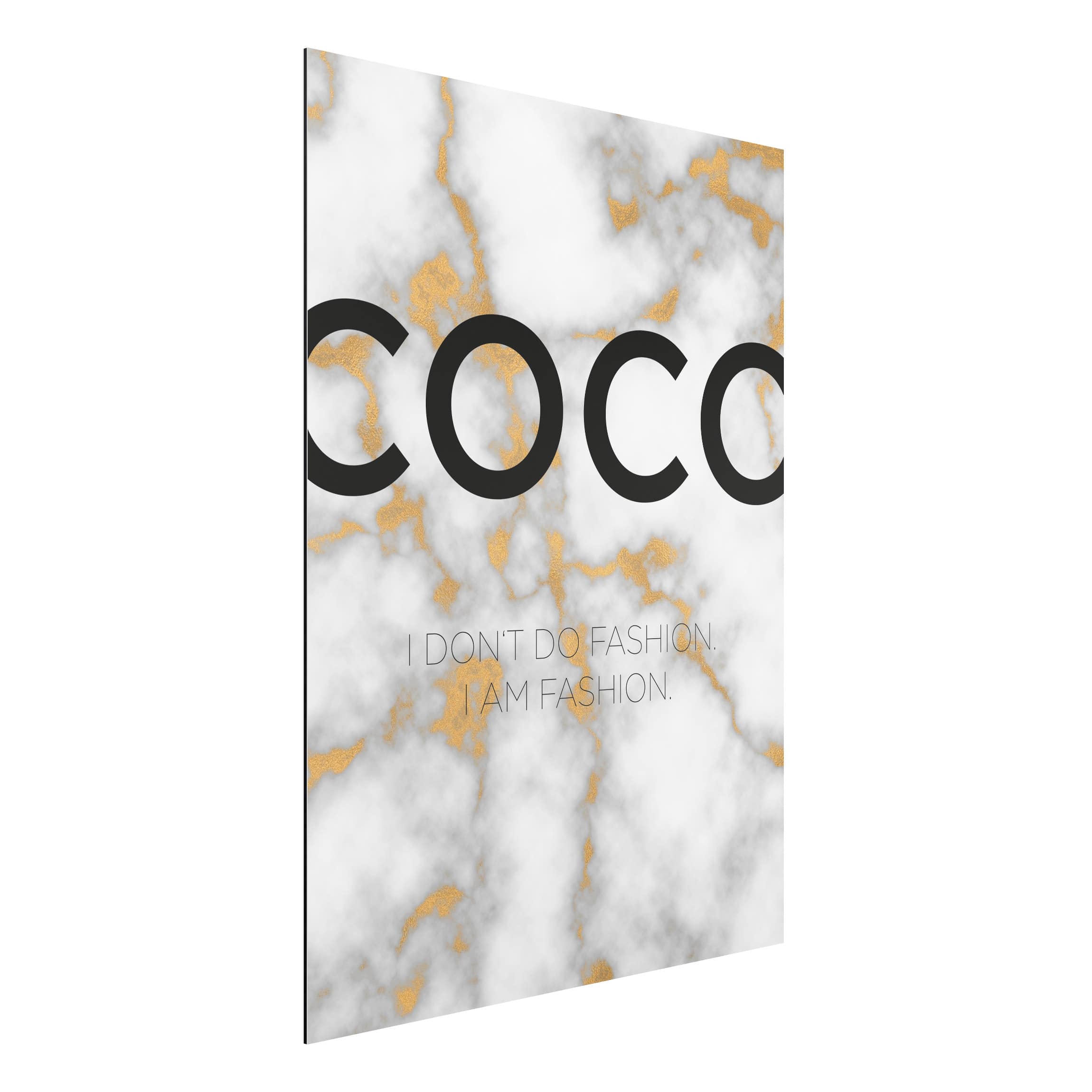 Alu-Dibond Outdoor Bild Coco - I don't do fashion