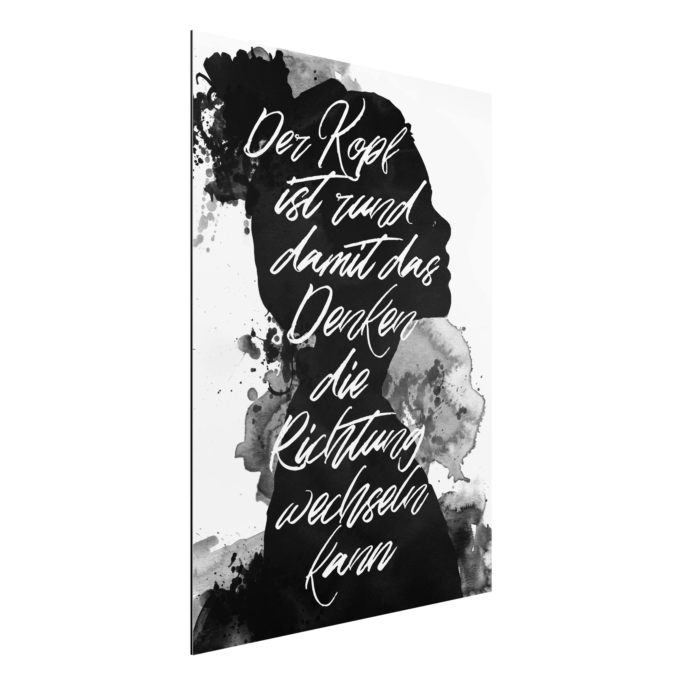 Alu-Dibond Outdoor Bild Der Kopf ist rund