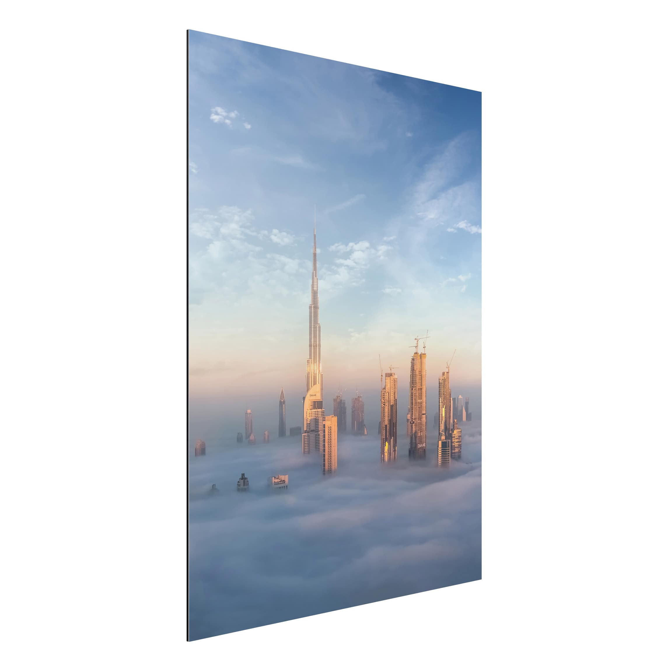 Alu-Dibond Outdoor Bild Dubai über den Wolken