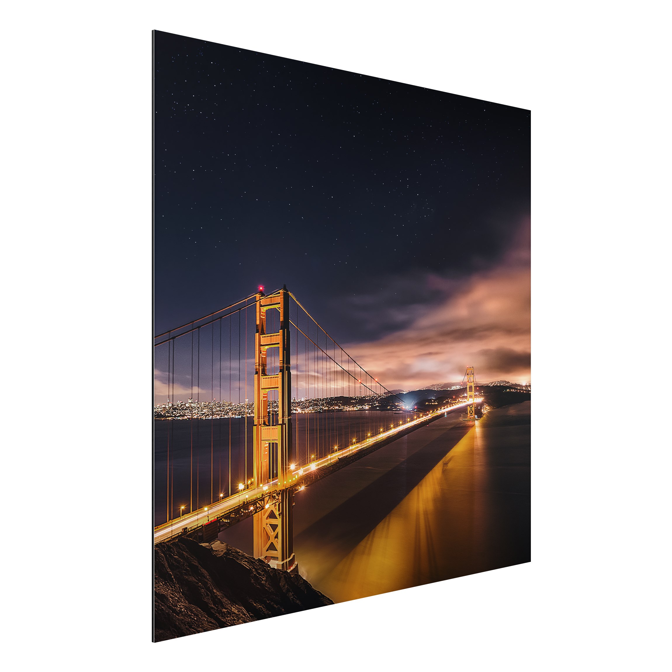 Alu-Dibond Outdoor Bild Golden Gate to Stars