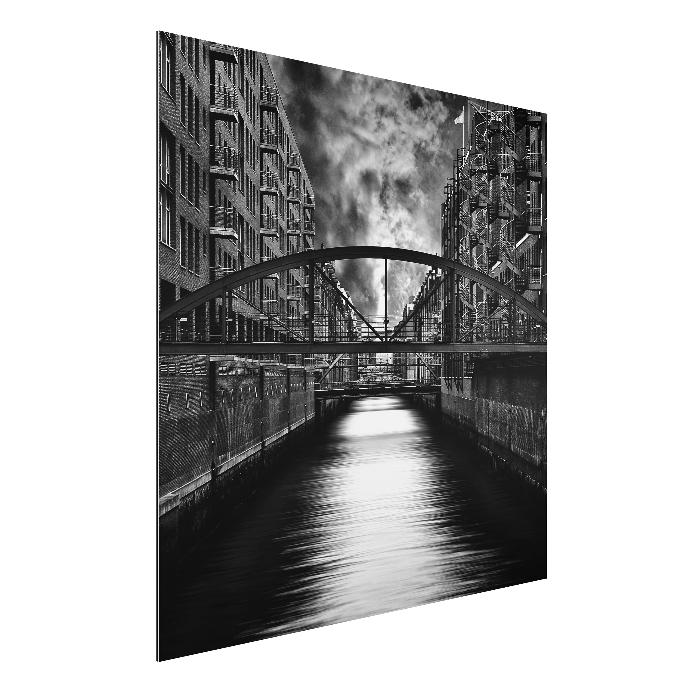 Alu-Dibond Outdoor Bild Hamburgs andere Seite