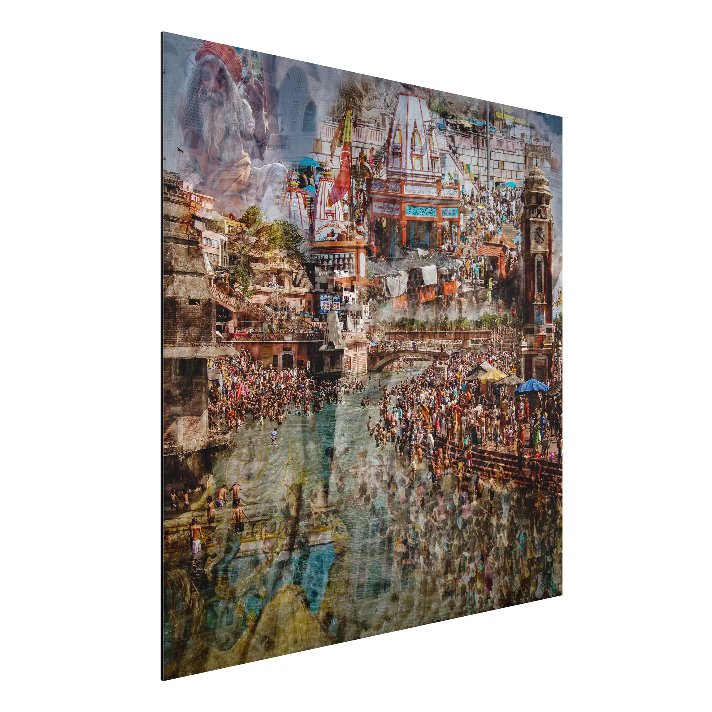 Alu-Dibond Outdoor Bild Holy India