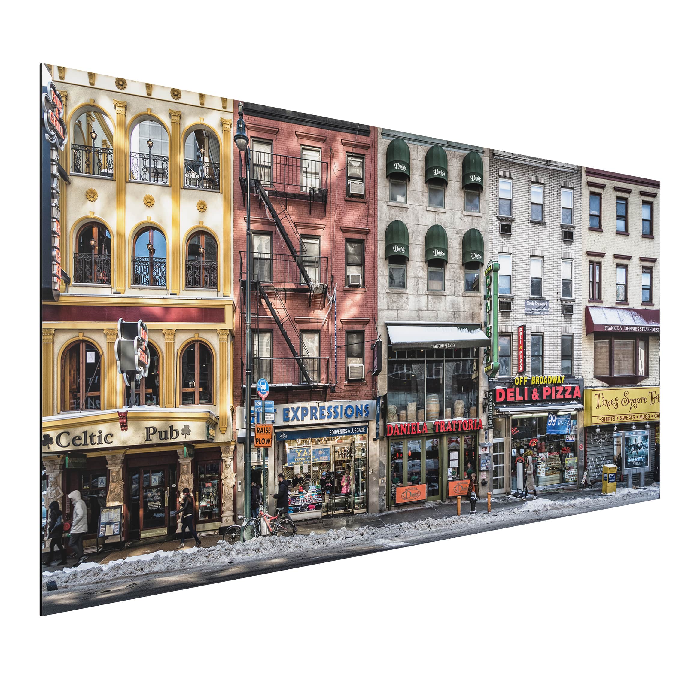Alu-Dibond Outdoor Bild Kalter Tag in NY