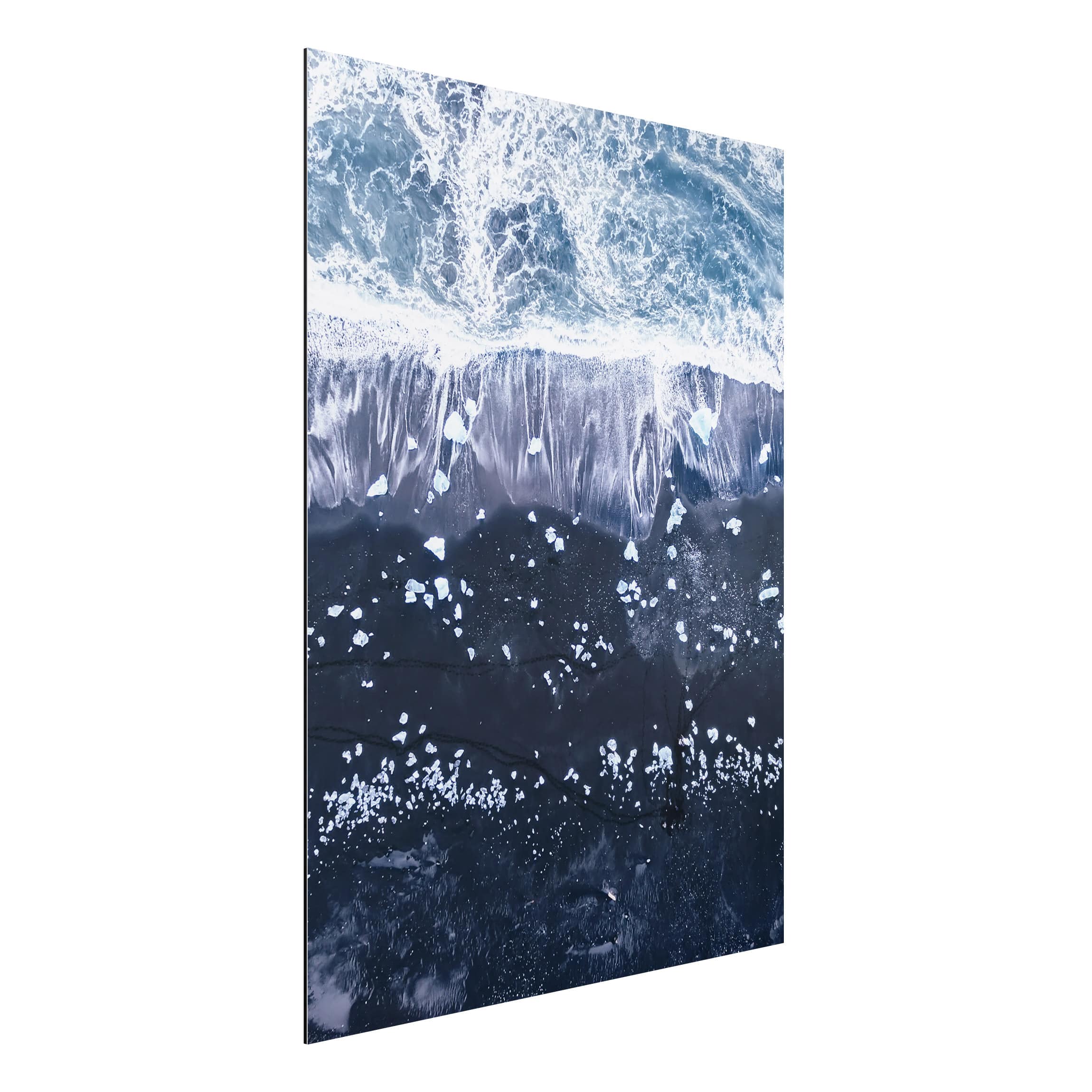 Alu-Dibond Natur & Landschaft Luftbild - Jökulsárlón in Island