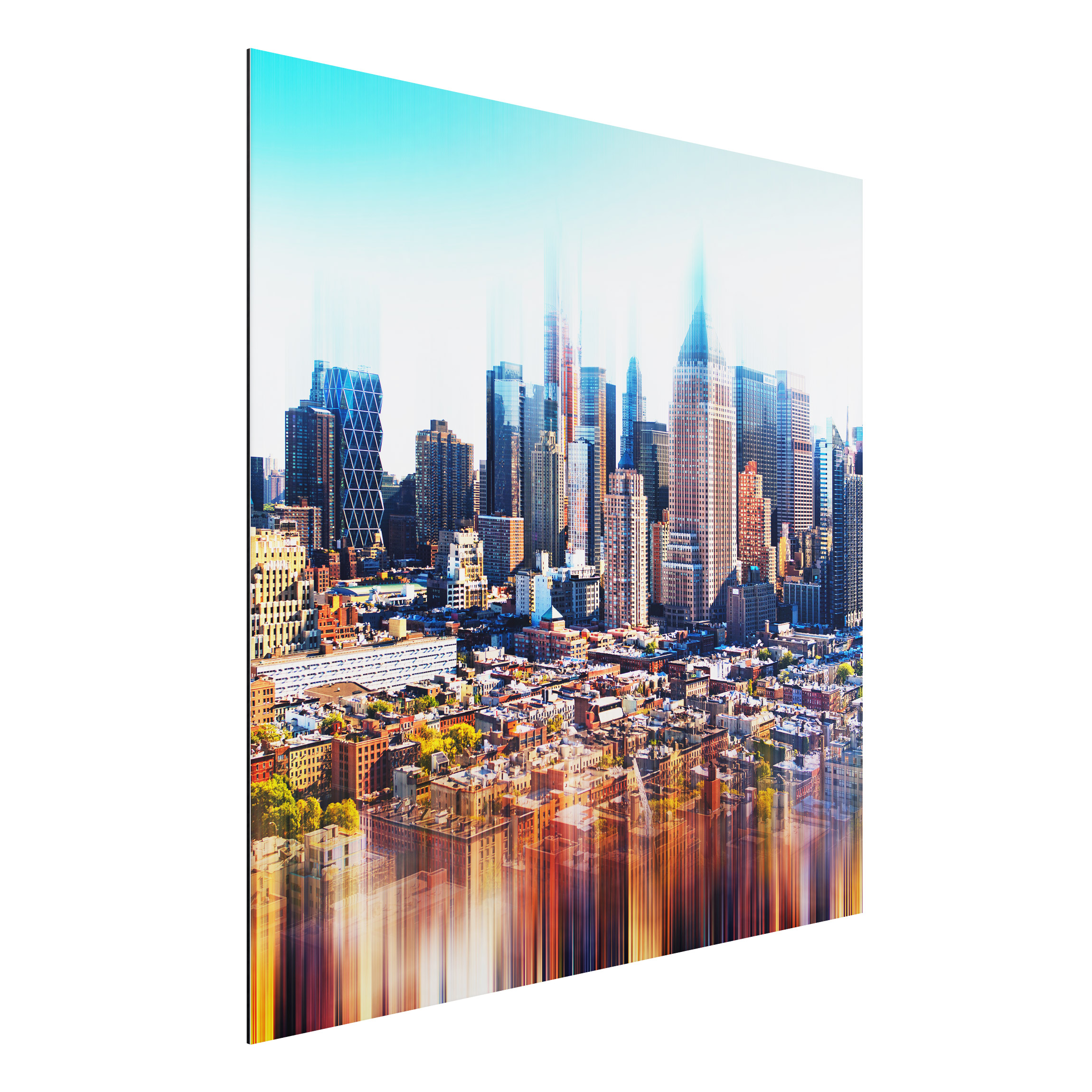 Alu-Dibond Outdoor Bild Manhattan Skyline Urban Stretch
