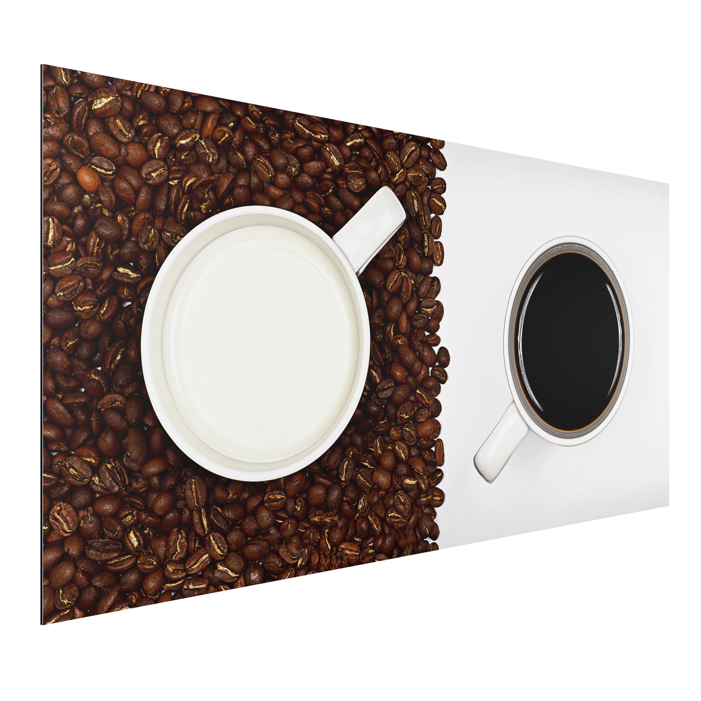 Alu-Dibond Outdoor Bild Milchkaffee