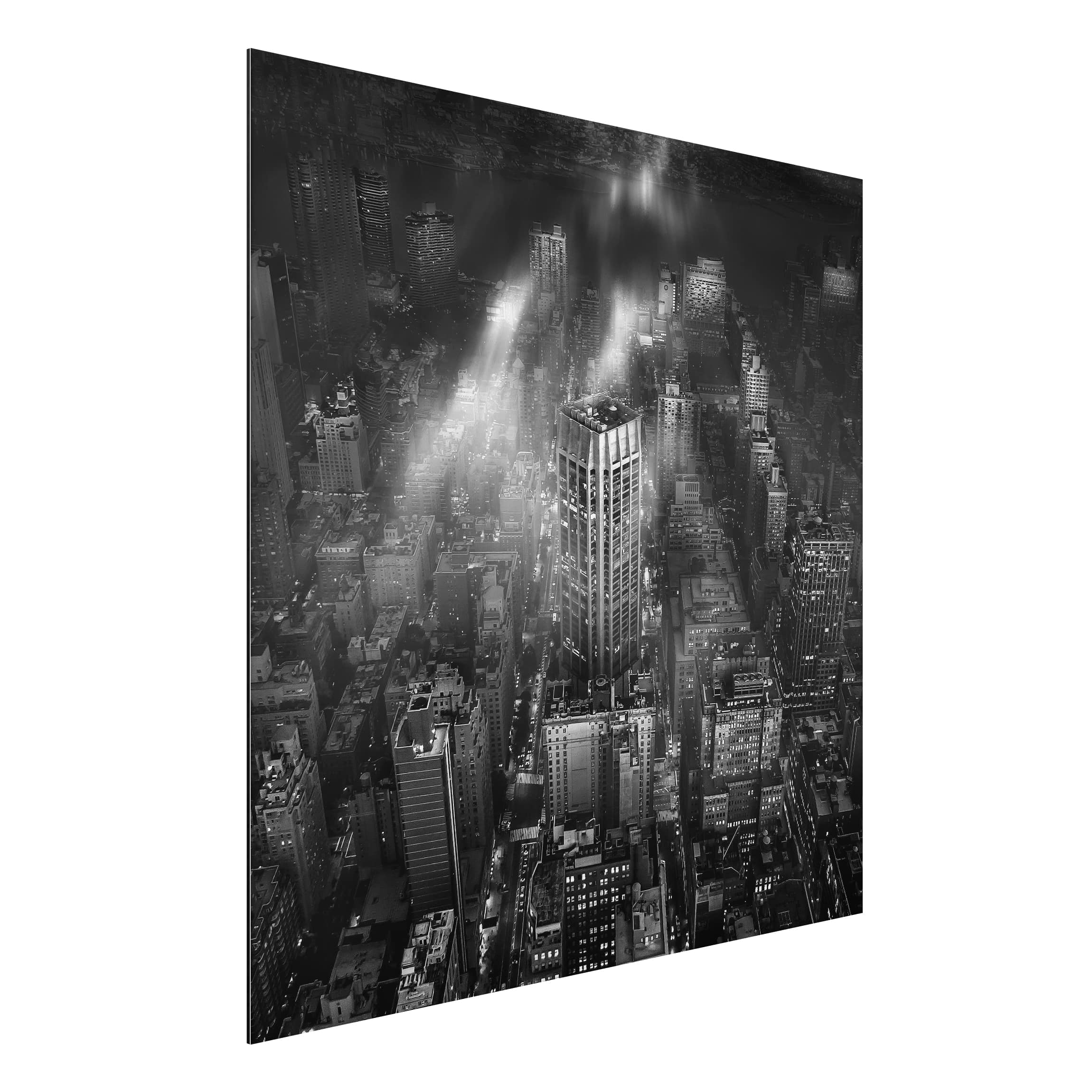 Alu-Dibond Outdoor Bild Sonnenlicht über New York City