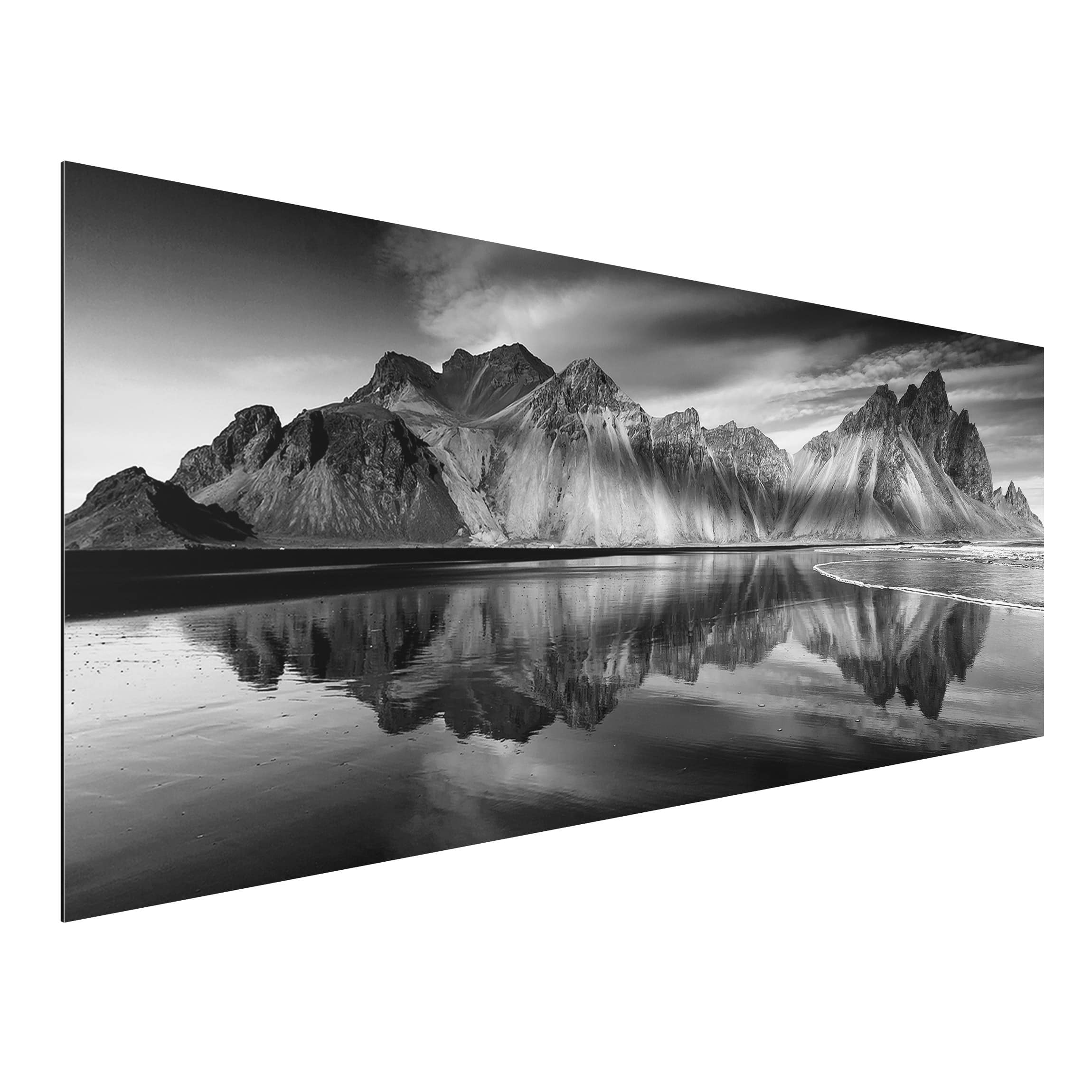 Alu-Dibond Outdoor Bild Vesturhorn in Island