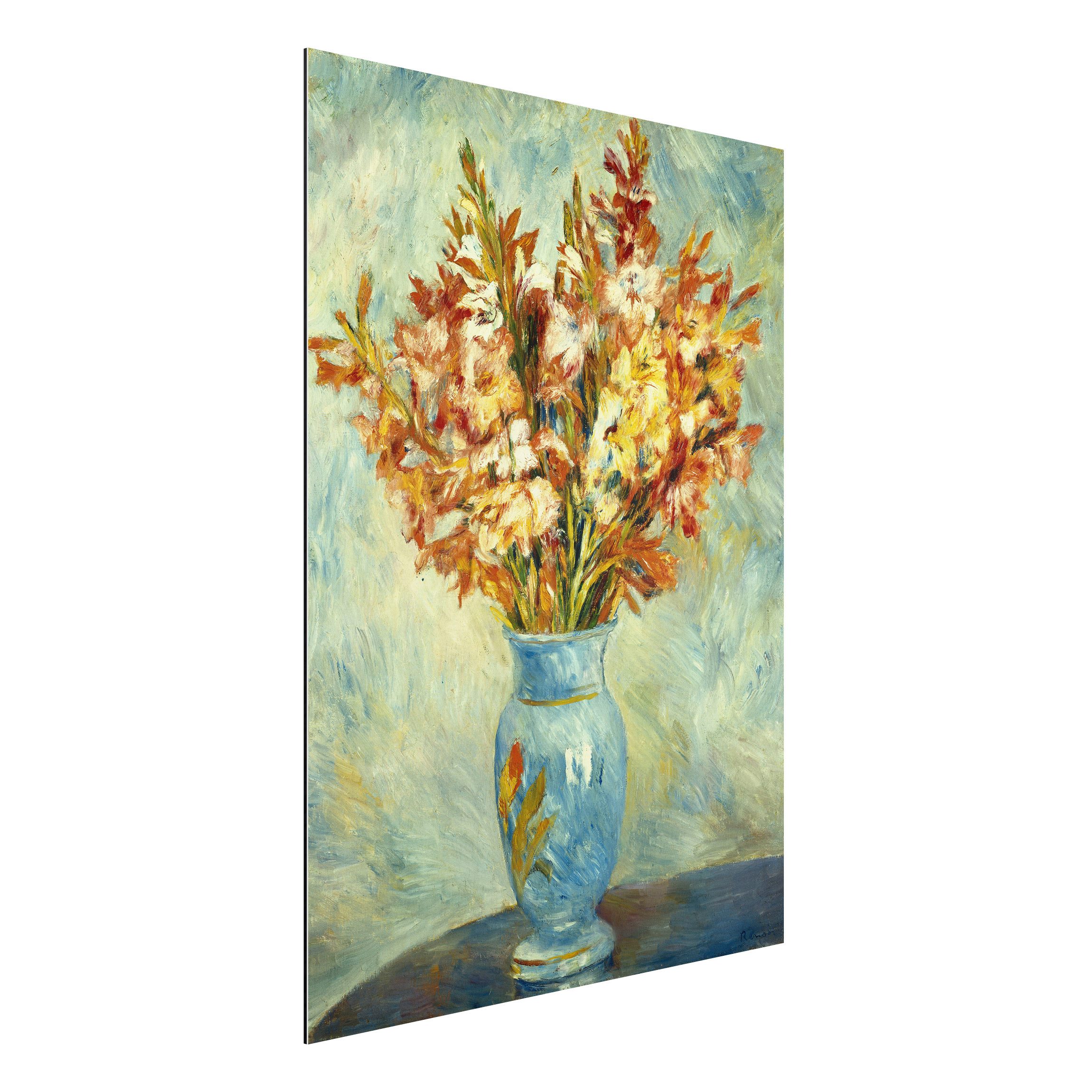 Alu-Dibond Outdoor Bild Auguste Renoir - Gladiolen in Vase