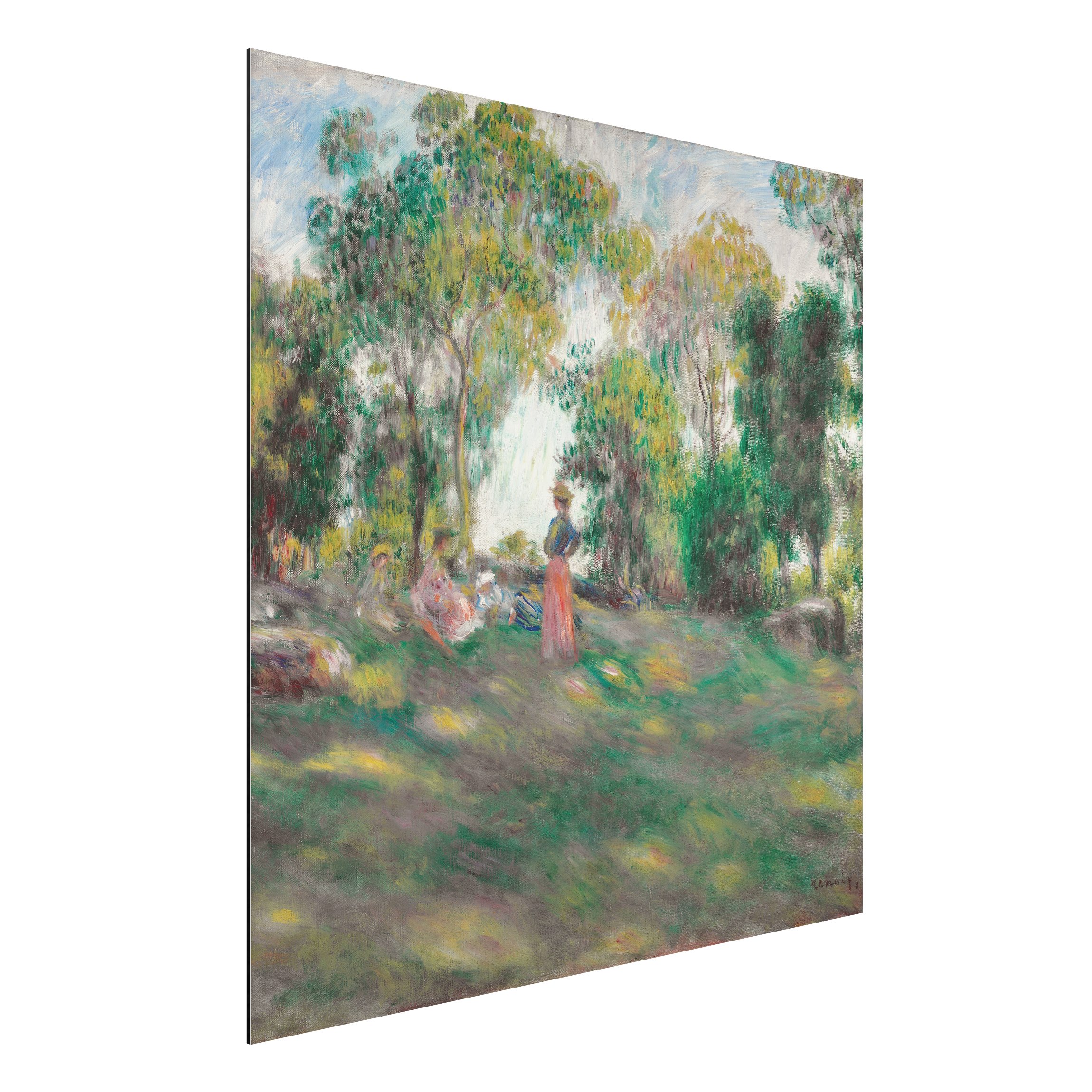 Alu-Dibond Outdoor Bild Auguste Renoir - Landschaft mit Figuren