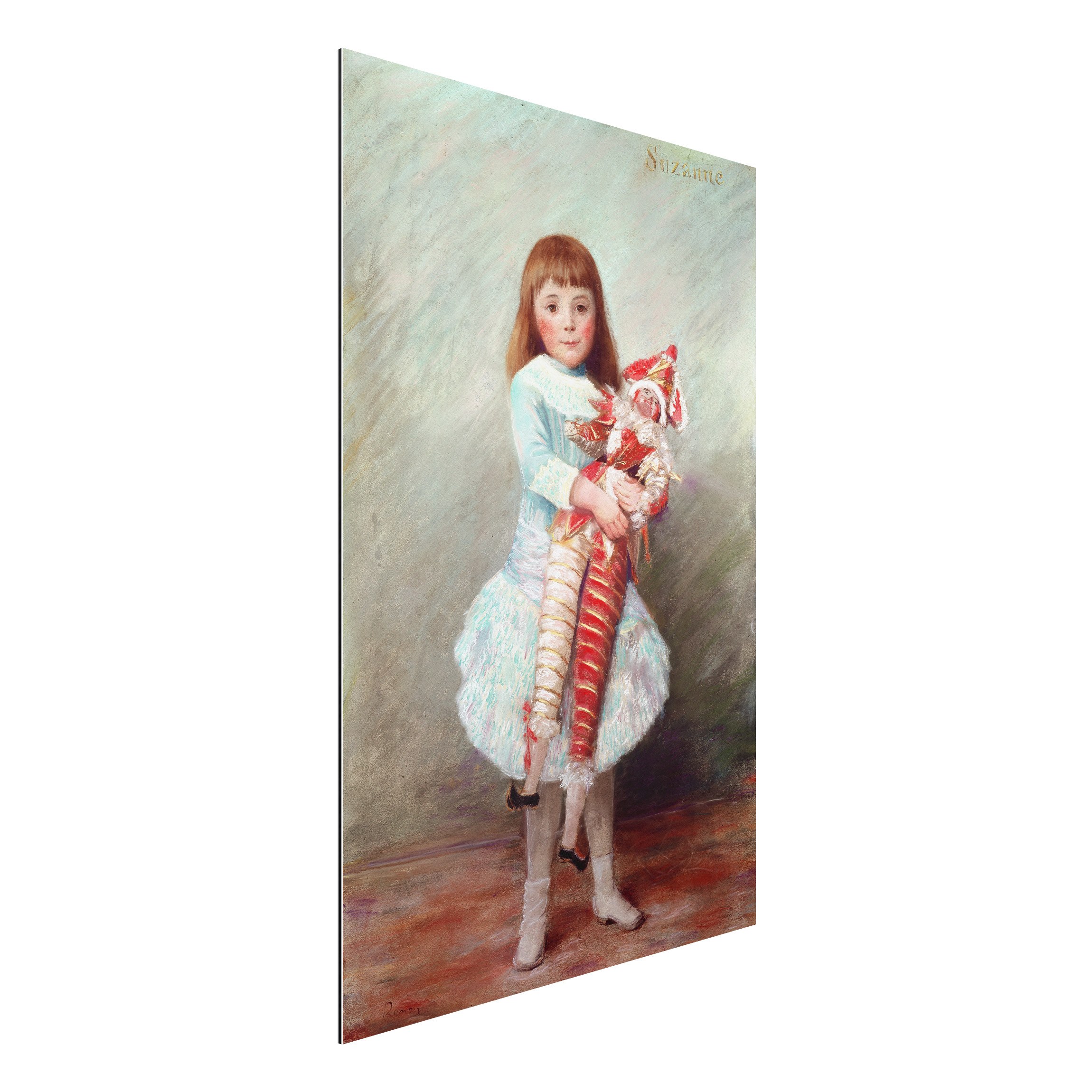 Alu-Dibond Outdoor Bild Auguste Renoir - Suzanne mit Harlekinpuppe