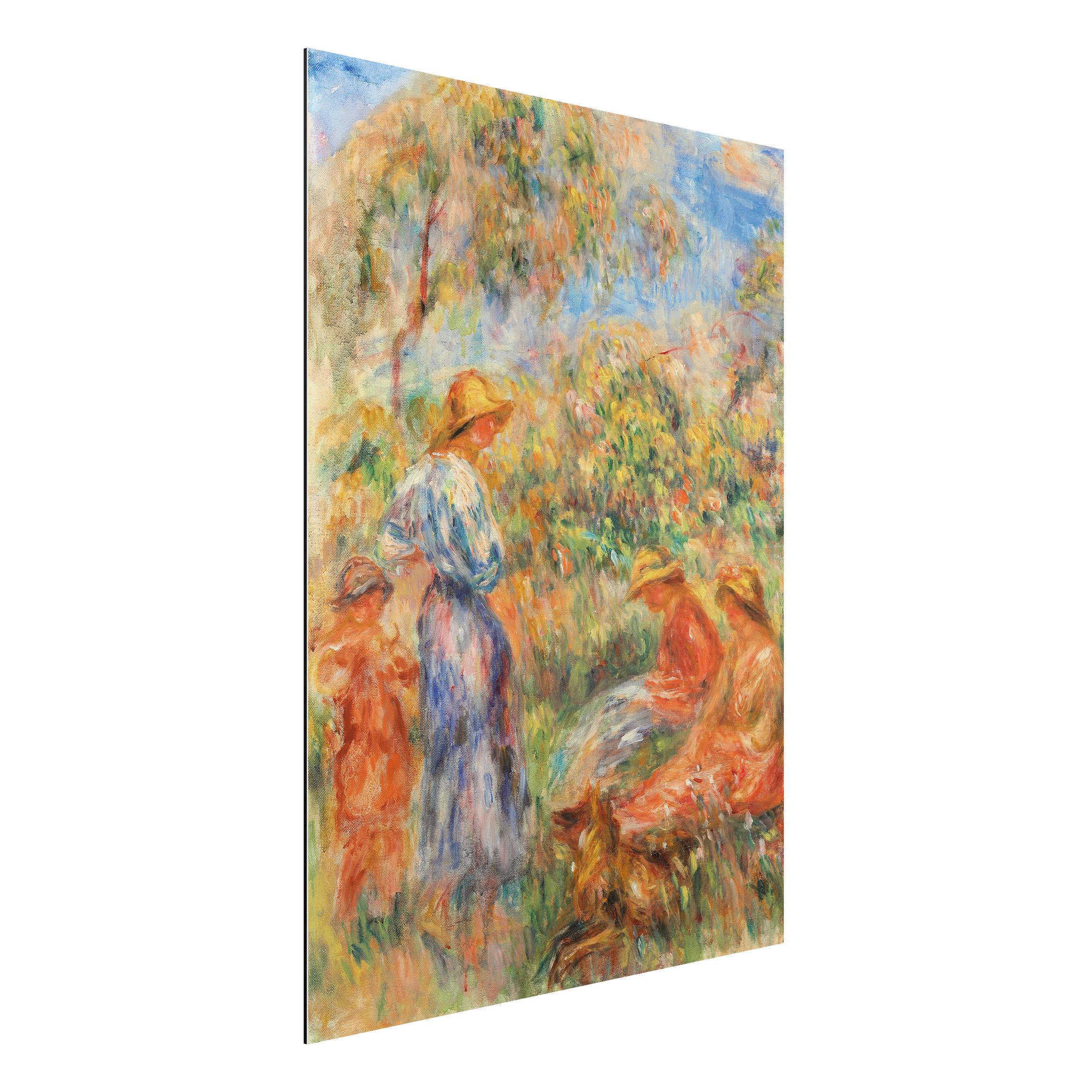 Alu-Dibond Outdoor Bild Auguste Renoir - Landschaft mit Frauen und Kind
